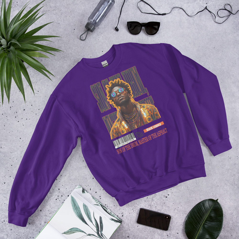 Unisex Sweatshirt - Son of the Drum, Master of the Asphalt - Image 4
