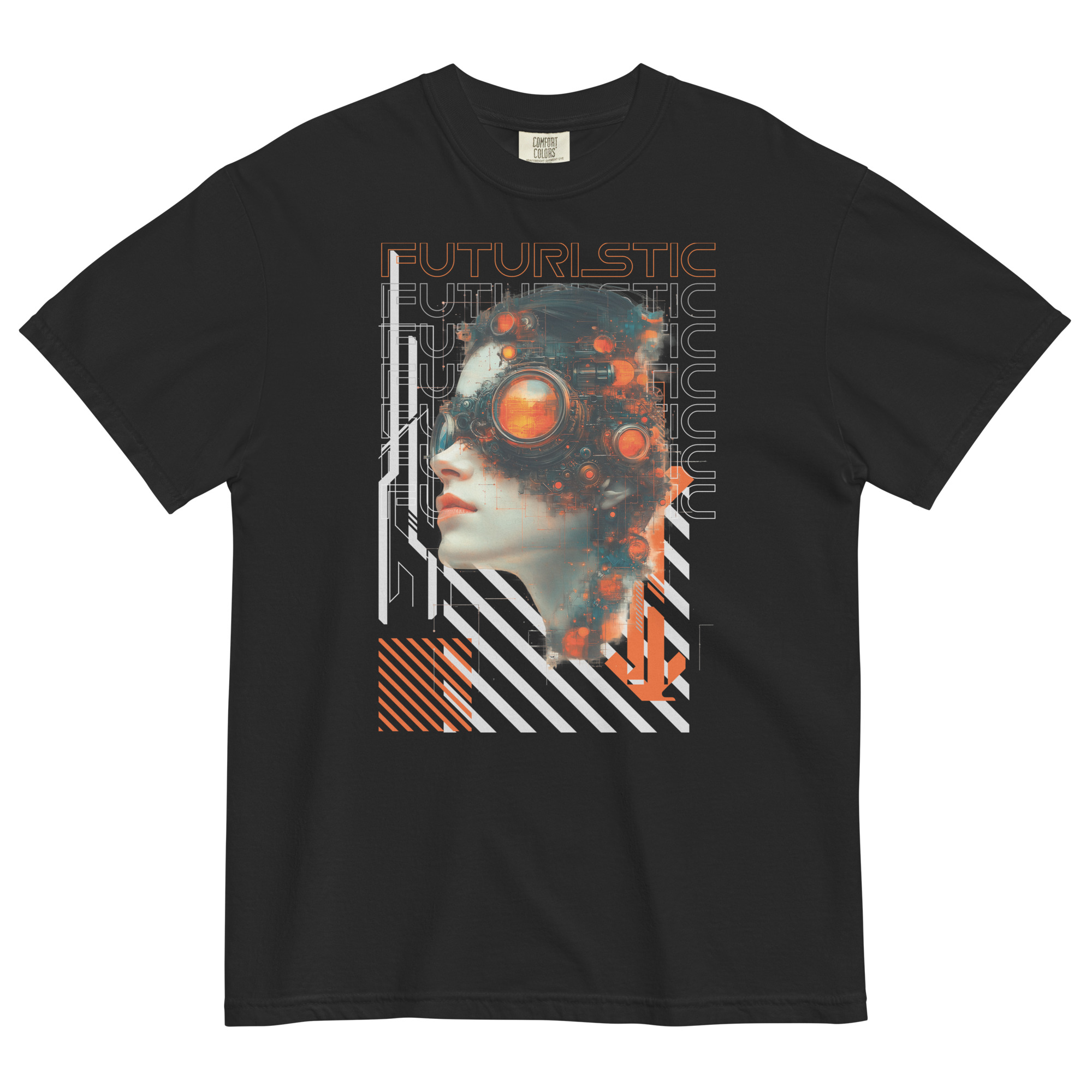 Unisex garment-dyed heavyweight t-shirt (Futuristic Steampunk and Cyberpunk Fusion) - Image 16