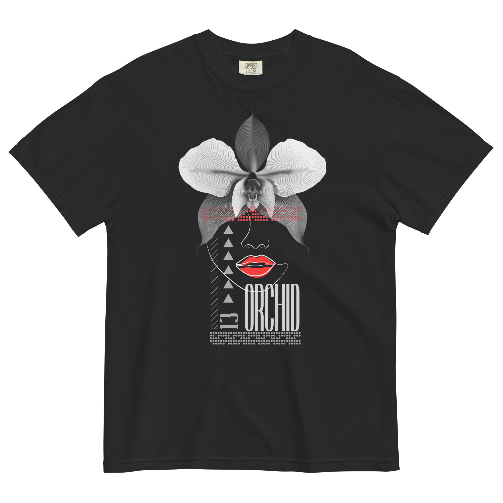 Unisex garment-dyed heavyweight t-shirt whith Orchid - Floral Elegance art for Mom - Image 2