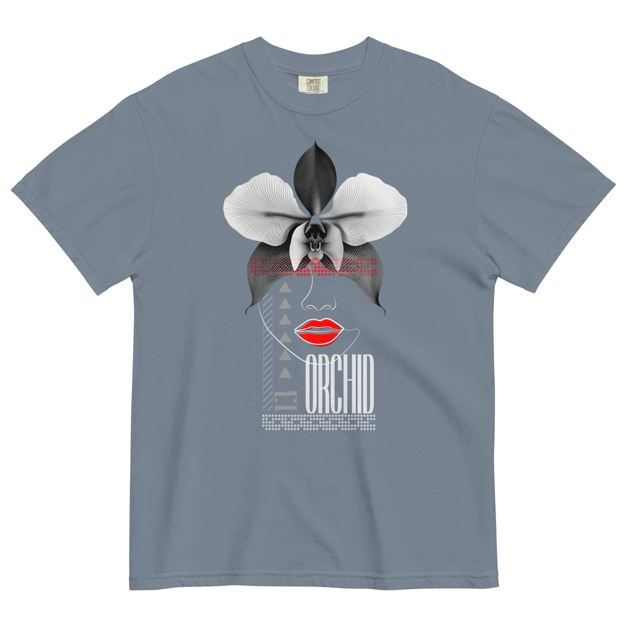 Unisex garment-dyed heavyweight t-shirt whith Orchid - Floral Elegance art for Mom - Image 7