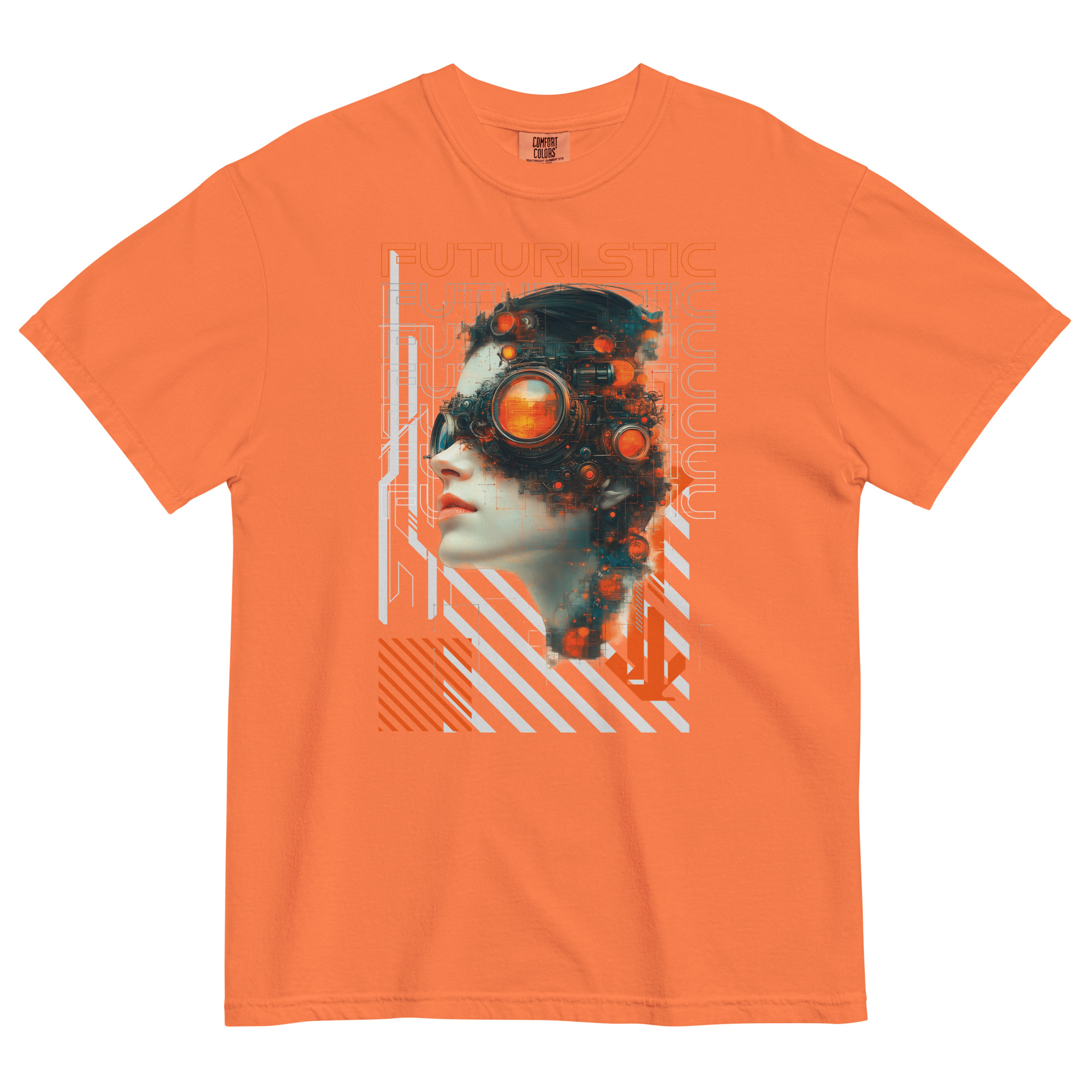 Unisex garment-dyed heavyweight t-shirt (Futuristic Steampunk and Cyberpunk Fusion) - Image 21