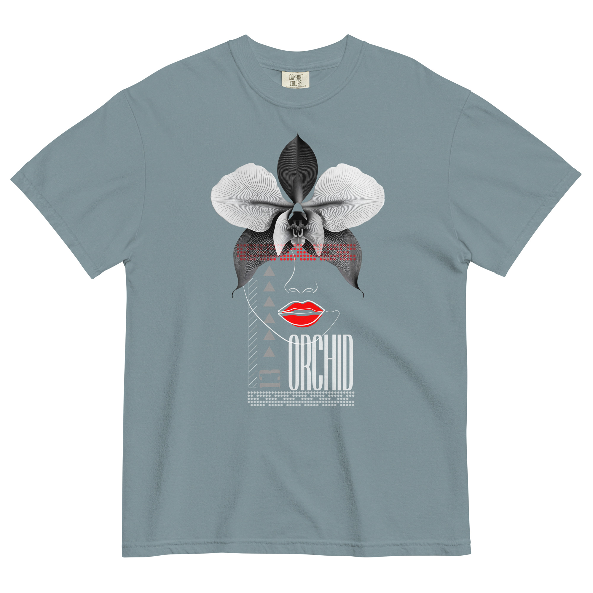 Unisex garment-dyed heavyweight t-shirt whith Orchid - Floral Elegance art for Mom - Image 8