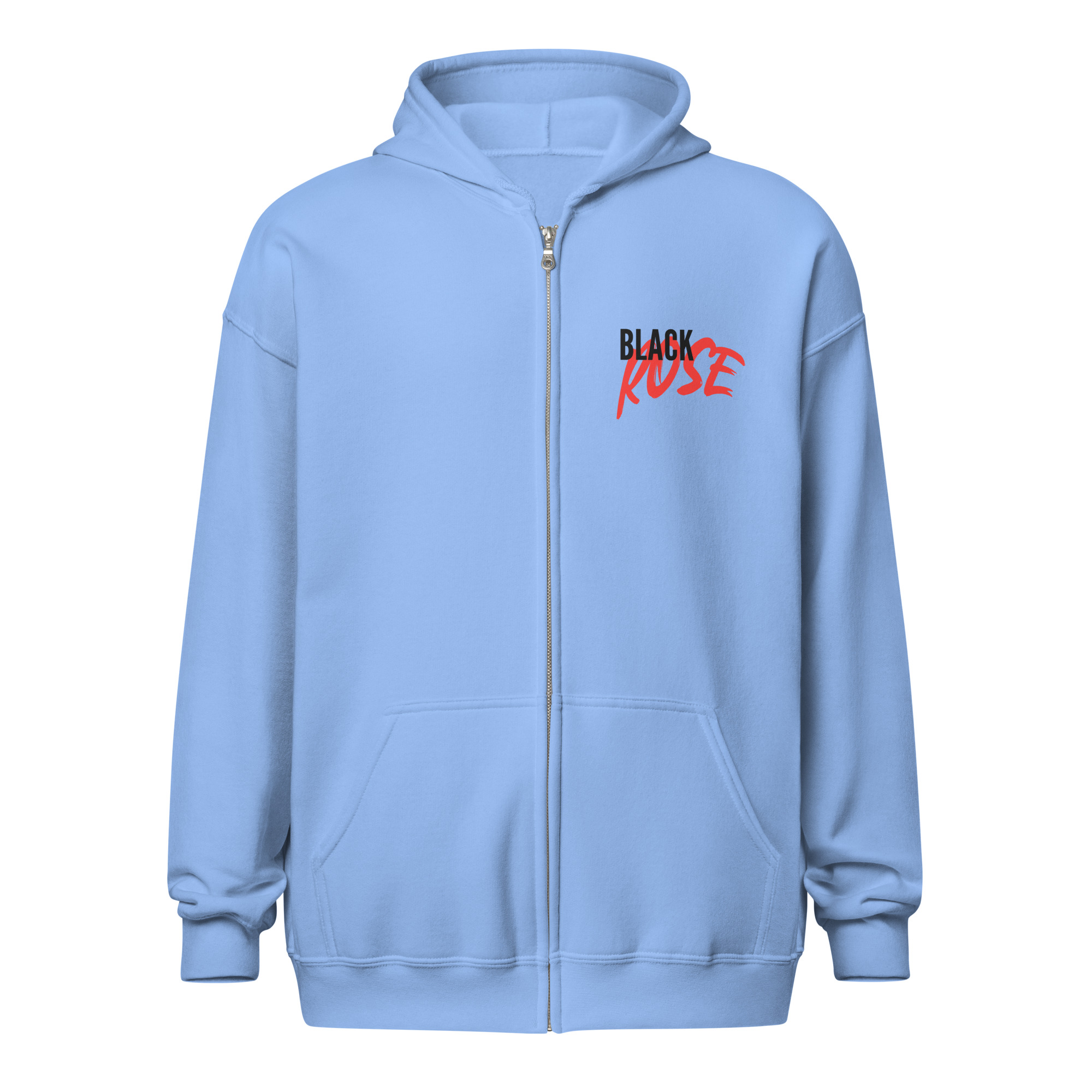 Unisex heavy blend zip hoodie with Black Rose - Spirit in Motion art - Image 15