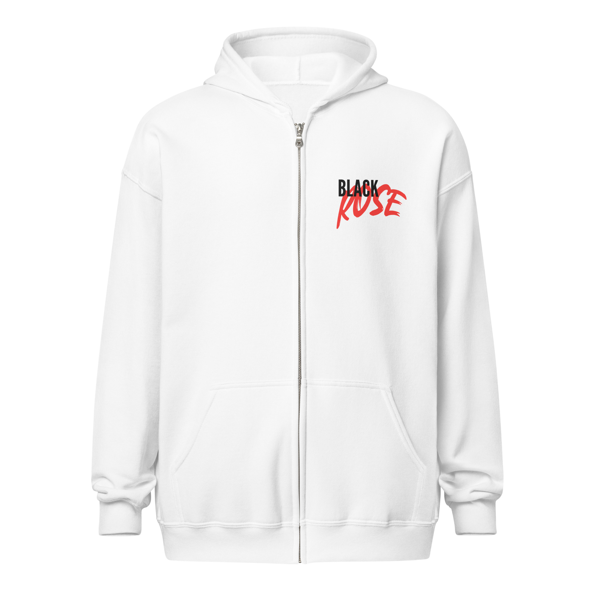 Unisex heavy blend zip hoodie with Black Rose - Spirit in Motion art - Image 19