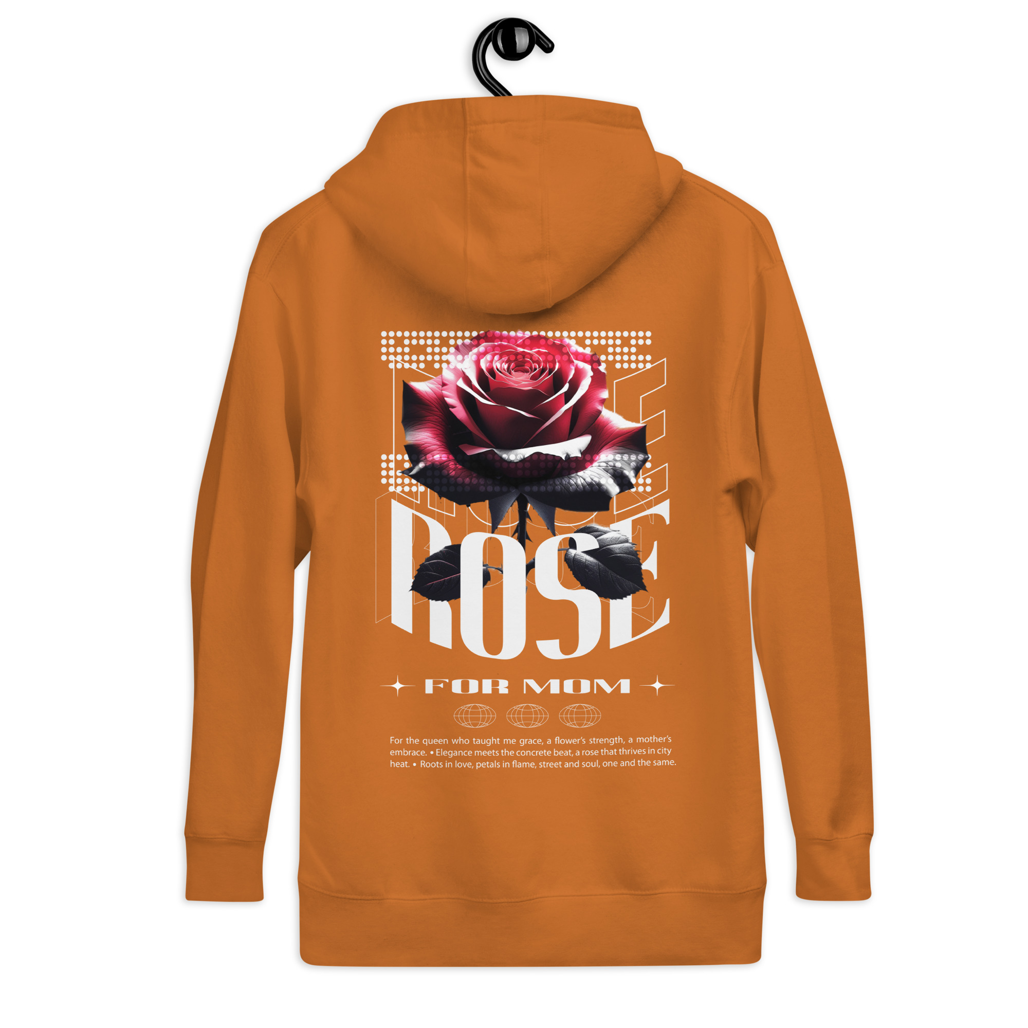 Unisex Hoodie with Urban Rose - Elegance & Strength art - Image 18
