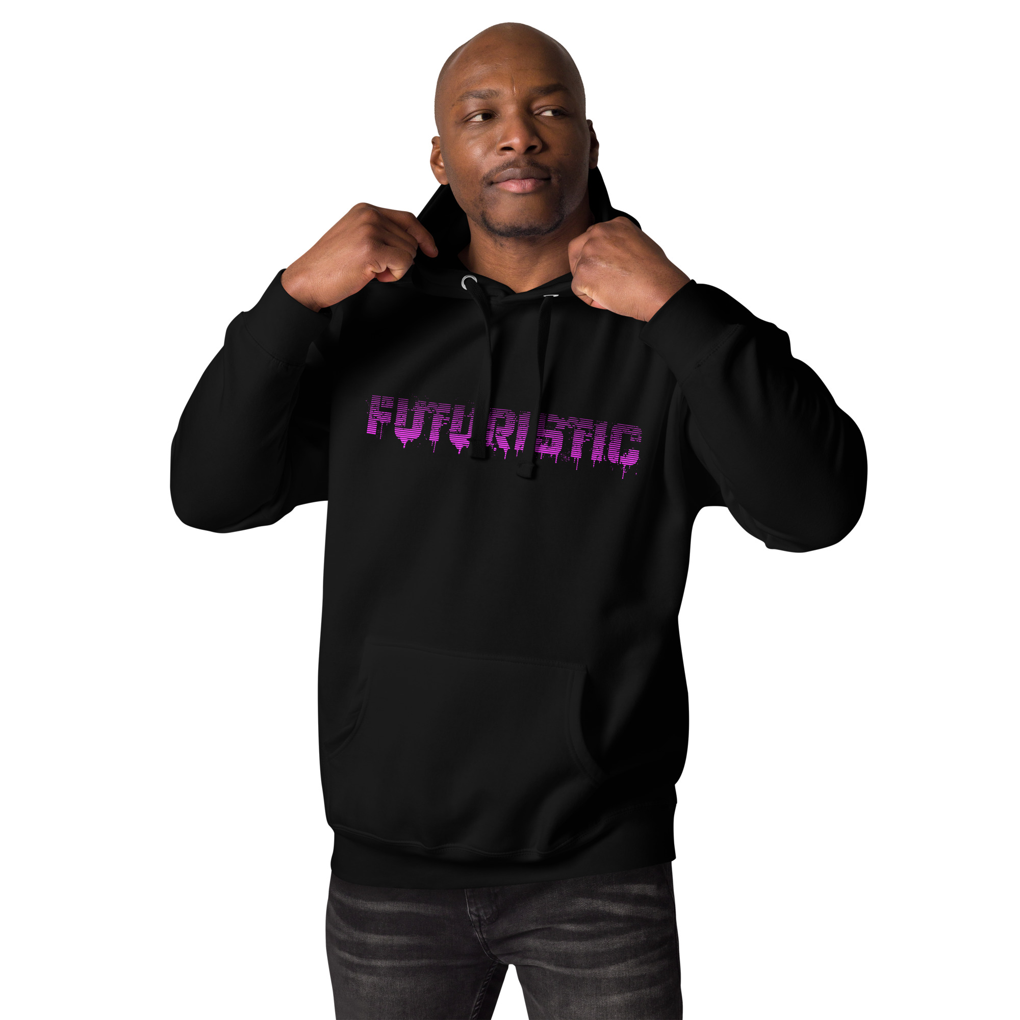 Unisex Hoodie whit Futuristic Streetwear Cyberpunk Style - Digital Art - Image 5