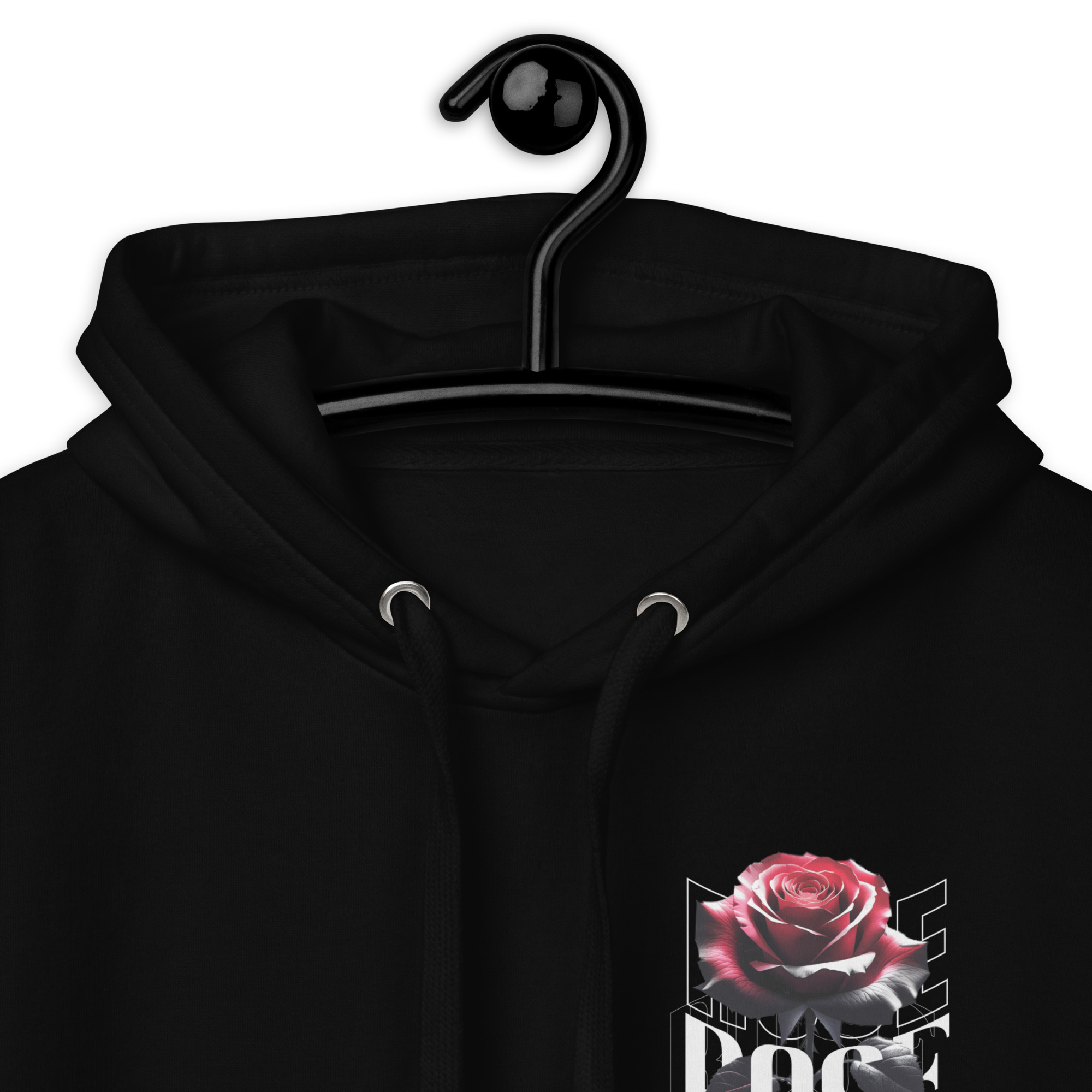 Unisex Hoodie with Urban Rose - Elegance & Strength art - Image 3
