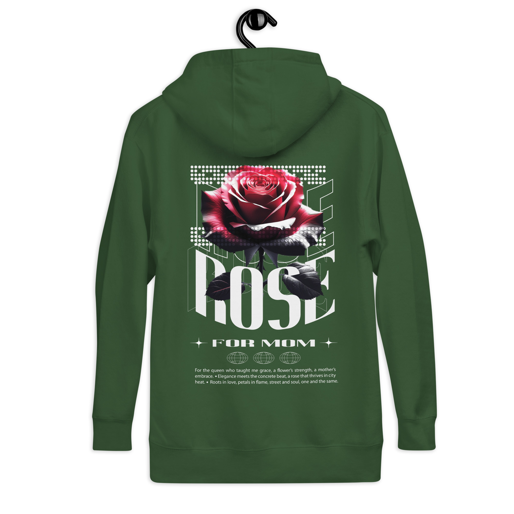 Unisex Hoodie with Urban Rose - Elegance & Strength art - Image 12