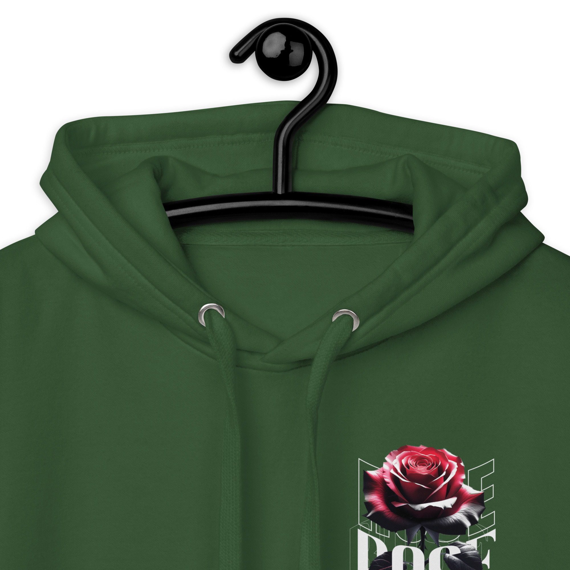 Unisex Hoodie with Urban Rose - Elegance & Strength art - Image 11