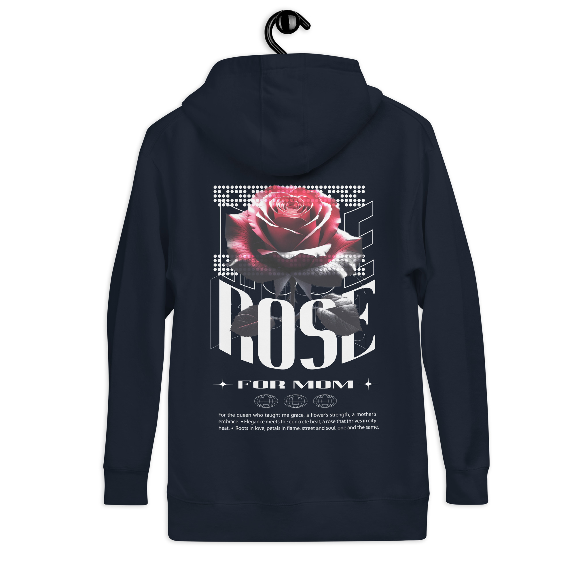 Unisex Hoodie with Urban Rose - Elegance & Strength art - Image 7
