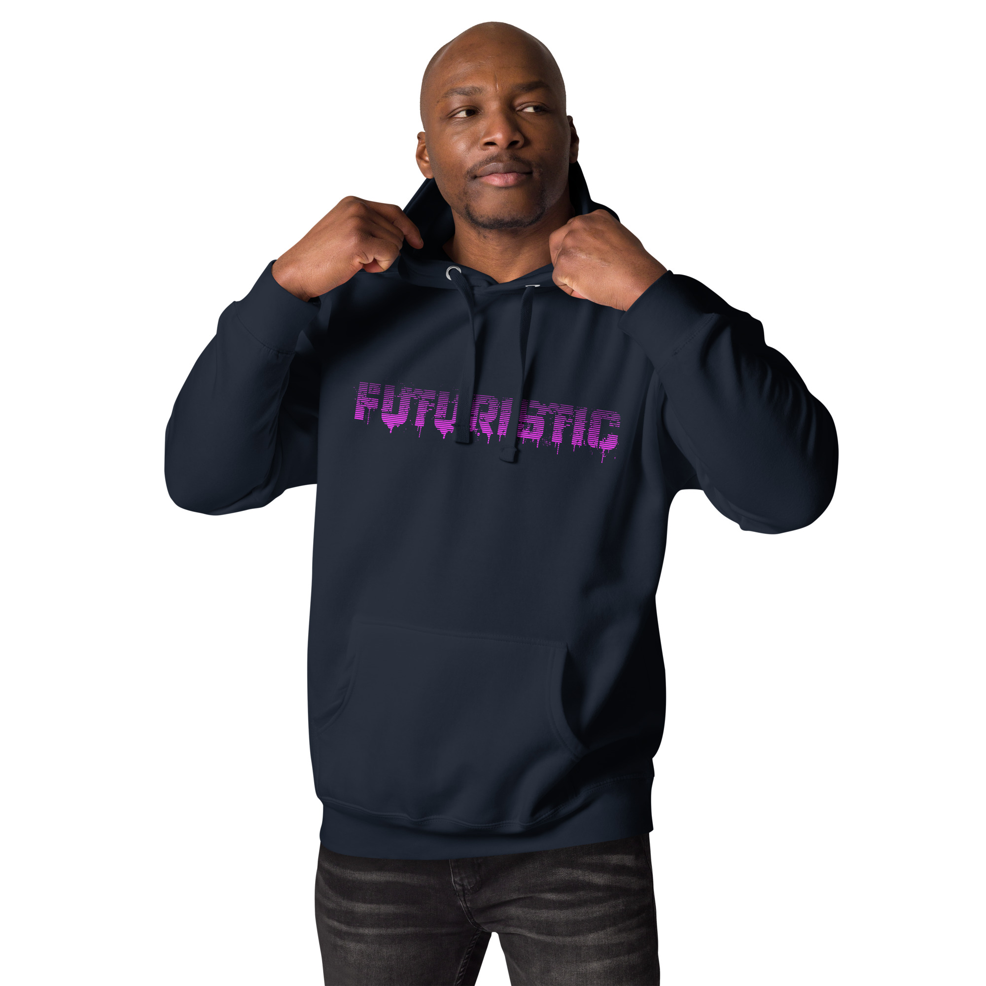 Unisex Hoodie whit Futuristic Streetwear Cyberpunk Style - Digital Art - Image 6