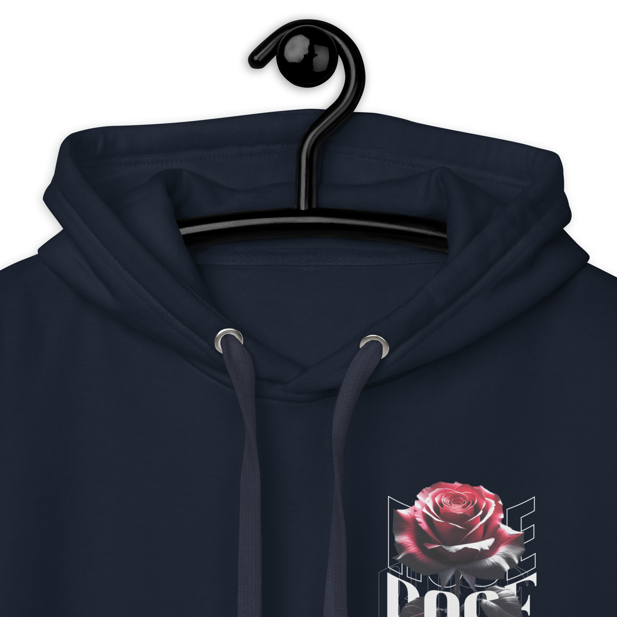 Unisex Hoodie with Urban Rose - Elegance & Strength art - Image 6