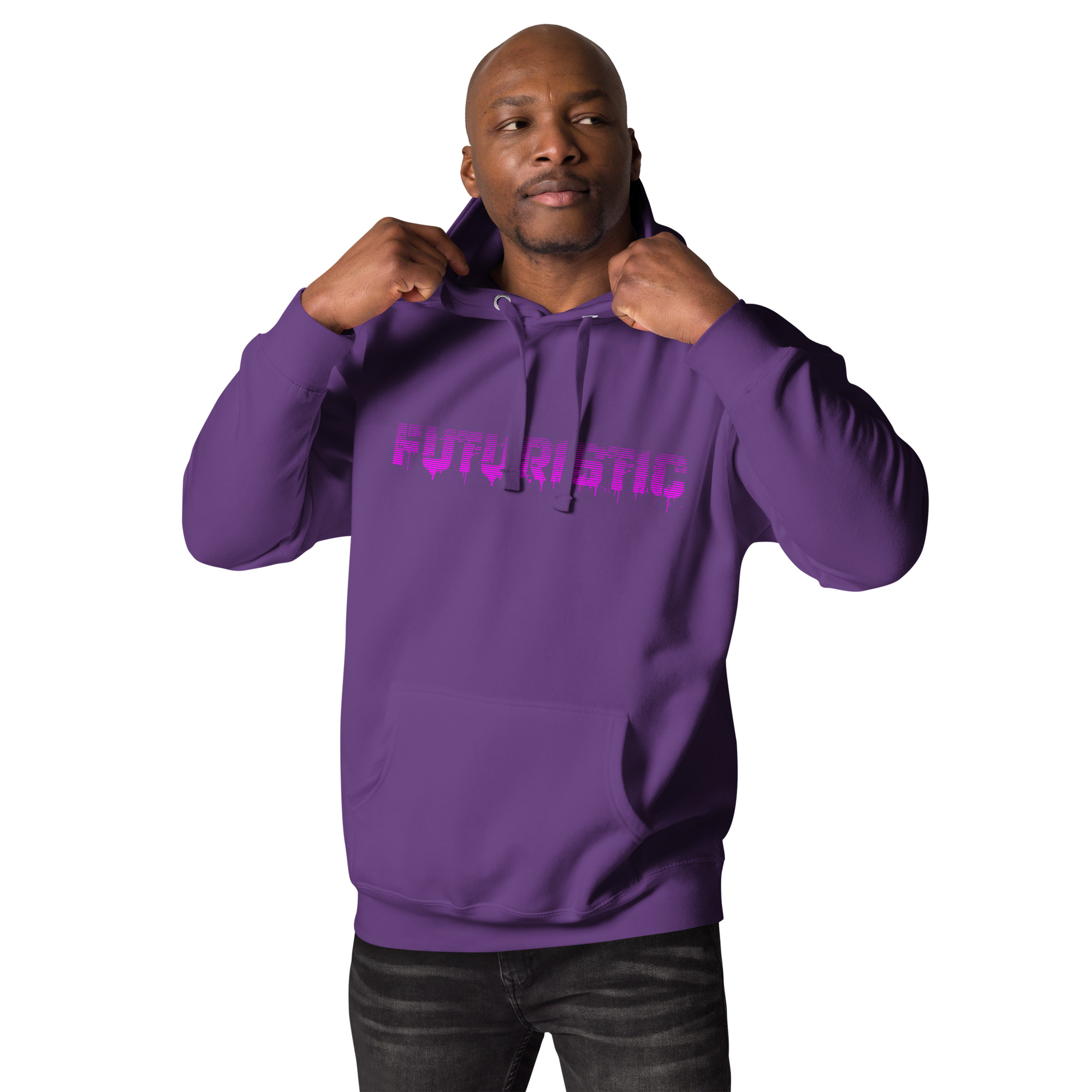 Unisex Hoodie whit Futuristic Streetwear Cyberpunk Style - Digital Art - Image 7