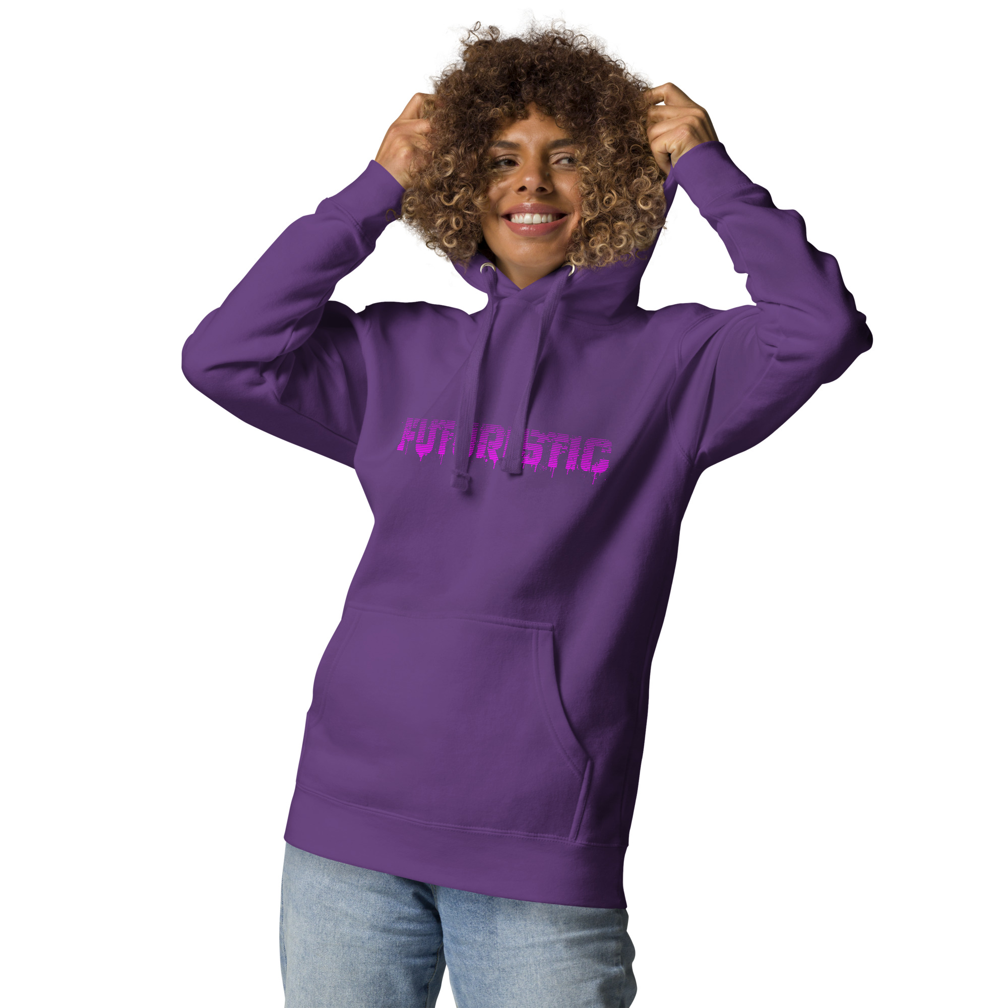 Unisex Hoodie whit Futuristic Streetwear Cyberpunk Style - Digital Art - Image 13