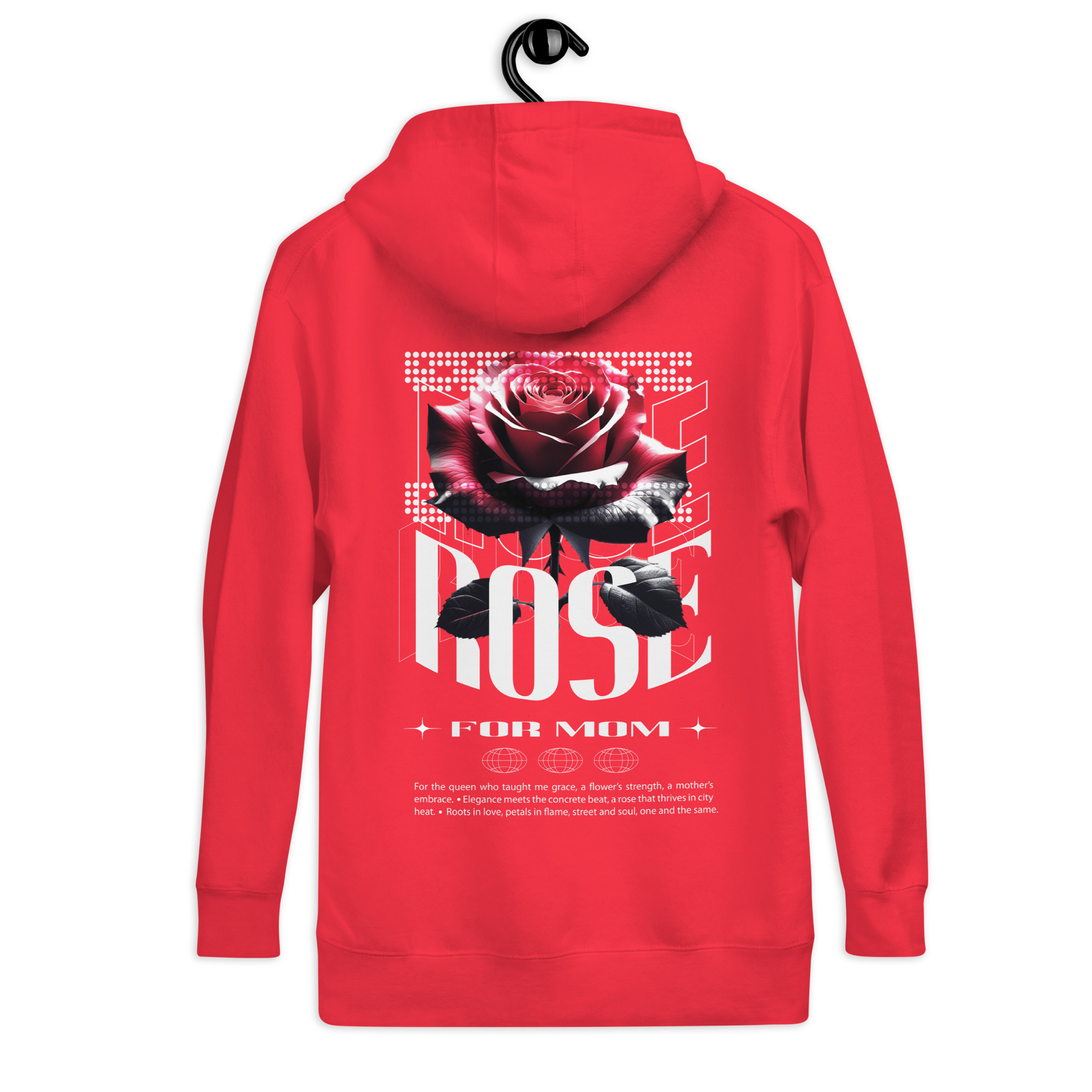 Unisex Hoodie with Urban Rose - Elegance & Strength art - Image 15
