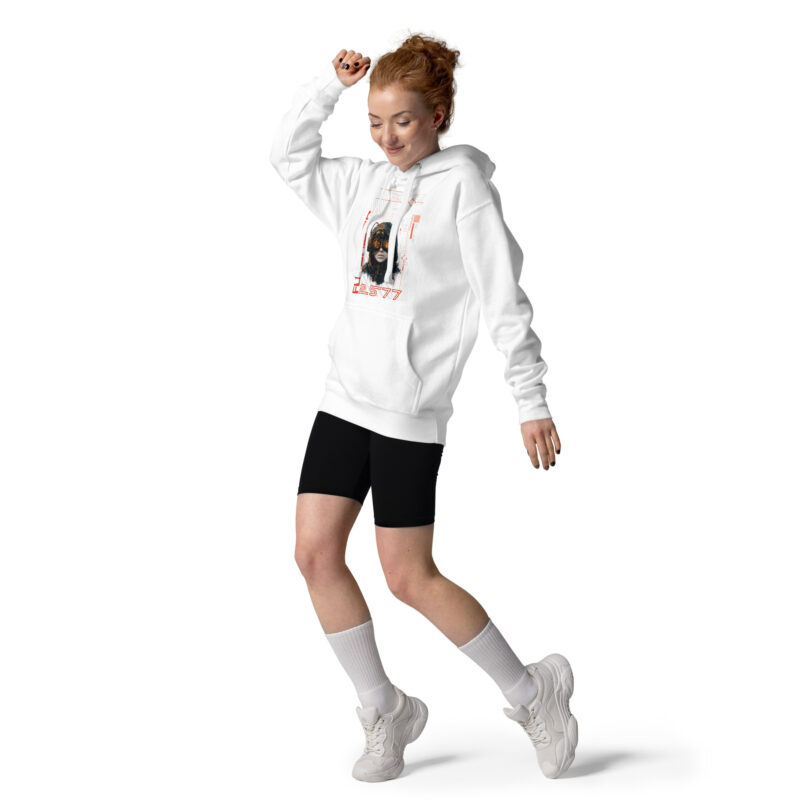 Unisex Hoodie  (Futuristic Cyber-Steampunk Fusion Design with Hooded Character)