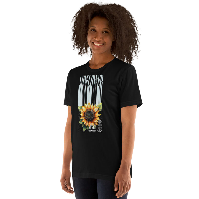 Unisex t-shirt with Sunflower Streetwear - Urban Bloom art