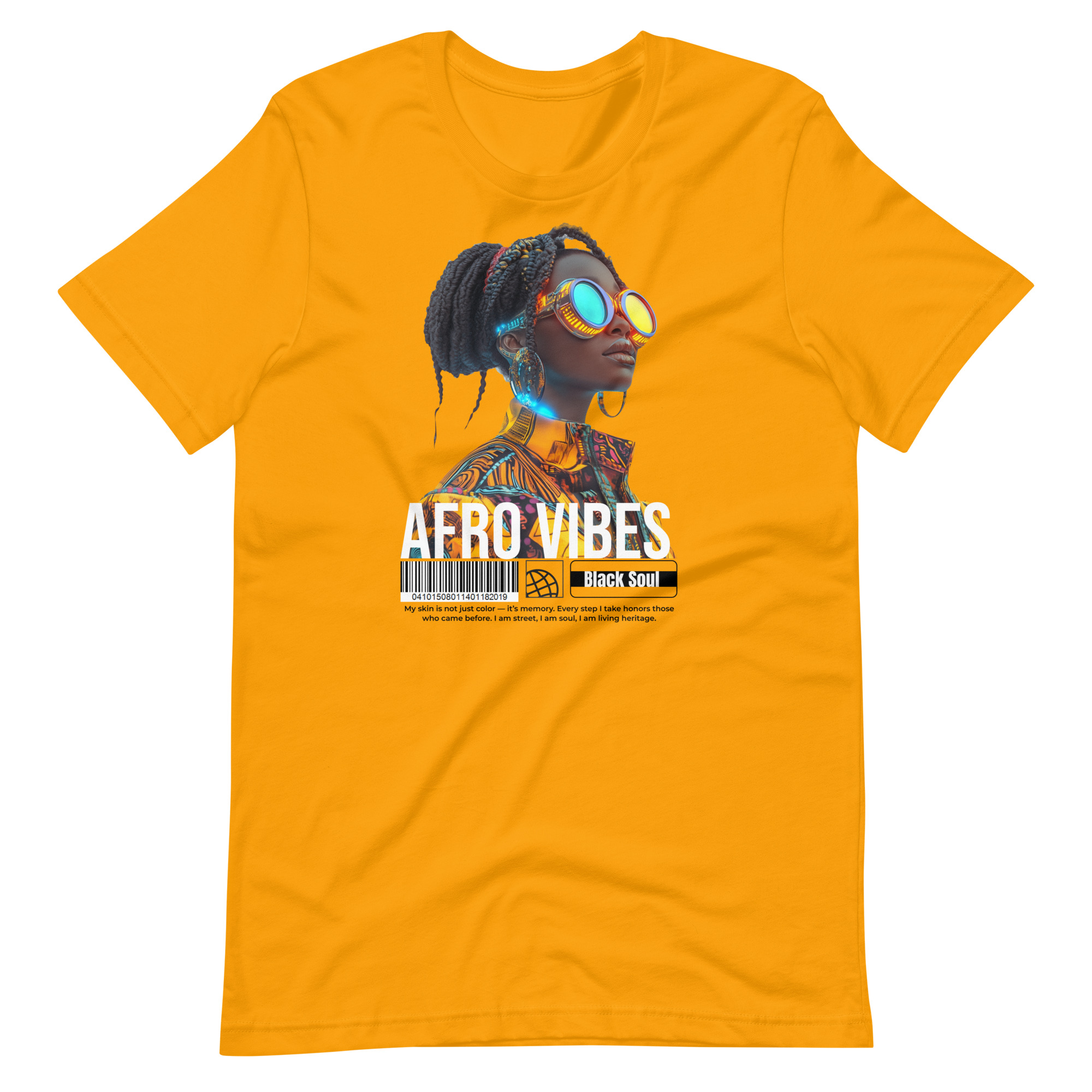 Unisex t-shirt (Afro Vibes – Black Soul) - Image 5