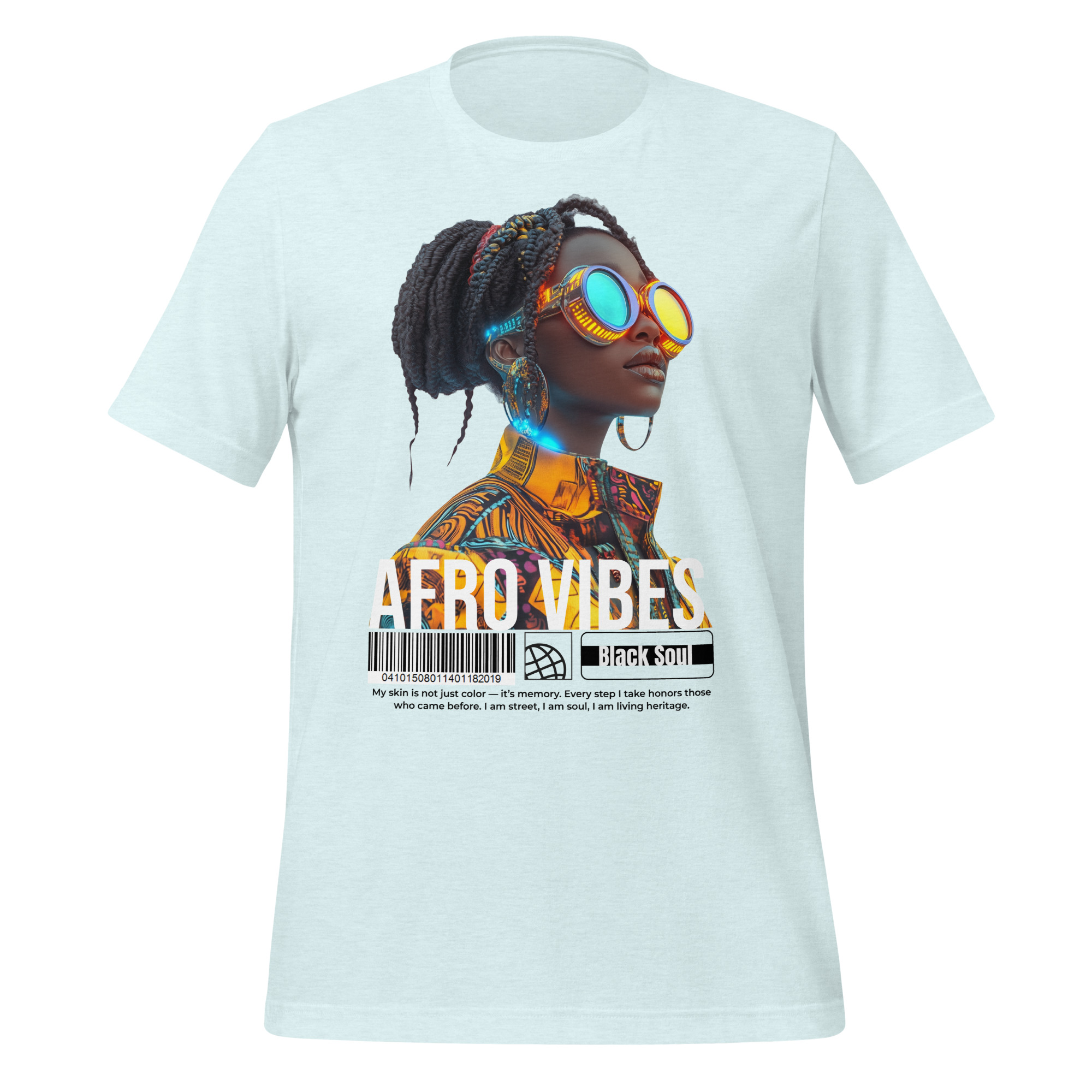 Unisex t-shirt (Afro Vibes – Black Soul) - Image 13