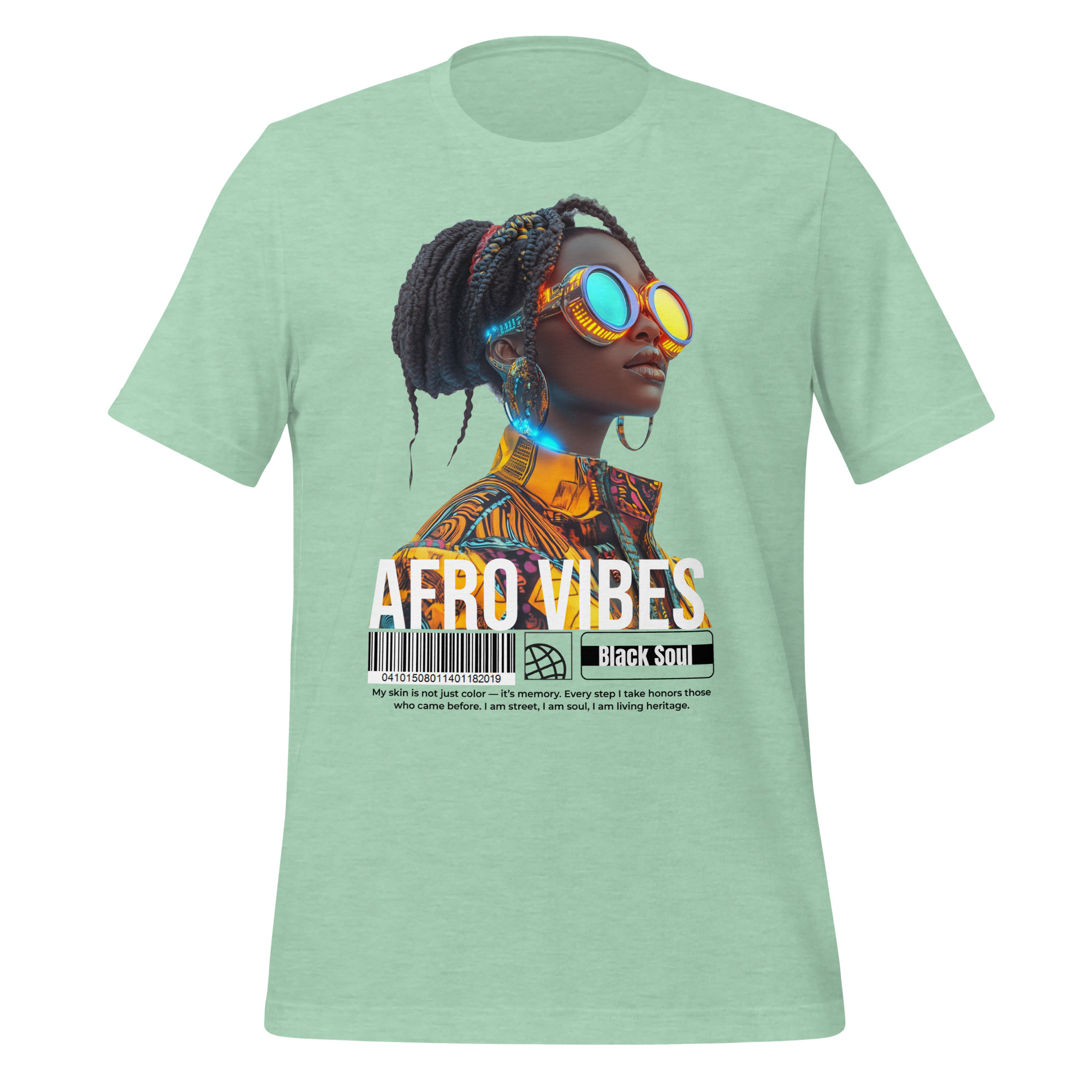 Unisex t-shirt (Afro Vibes – Black Soul) - Image 11