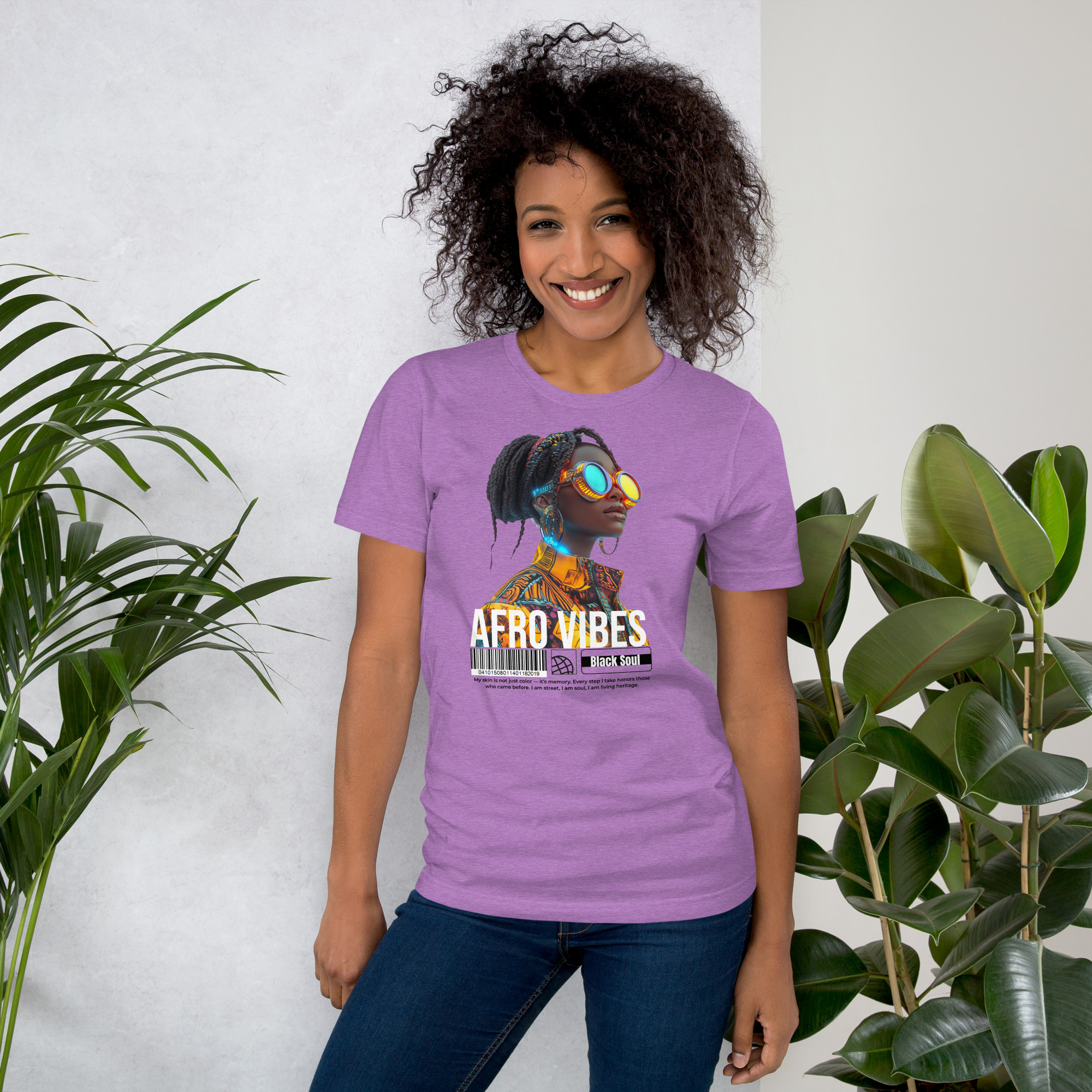 Unisex t-shirt (Afro Vibes – Black Soul) - Image 6