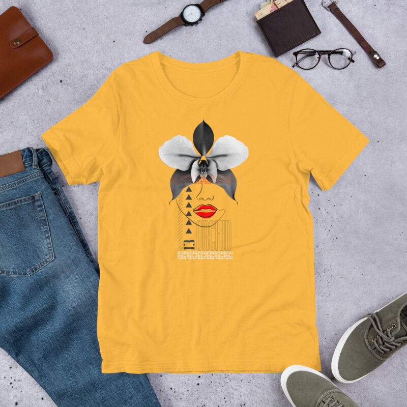 Unisex t-shirt whith Orchid - Floral Elegance for Mom Art