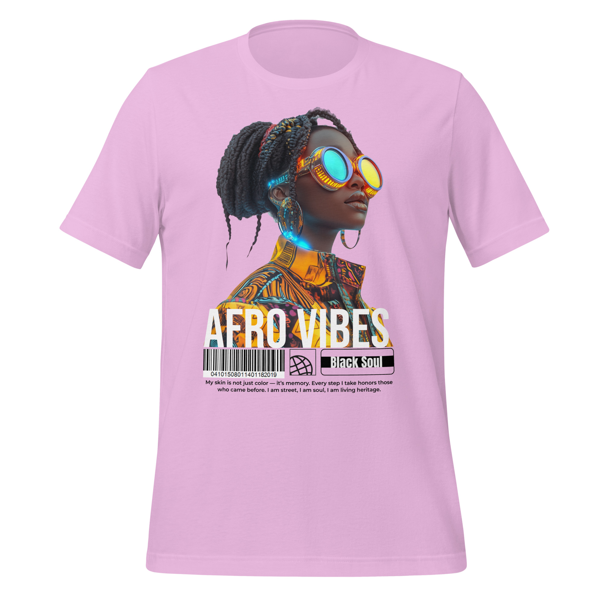 Unisex t-shirt (Afro Vibes – Black Soul) - Image 8