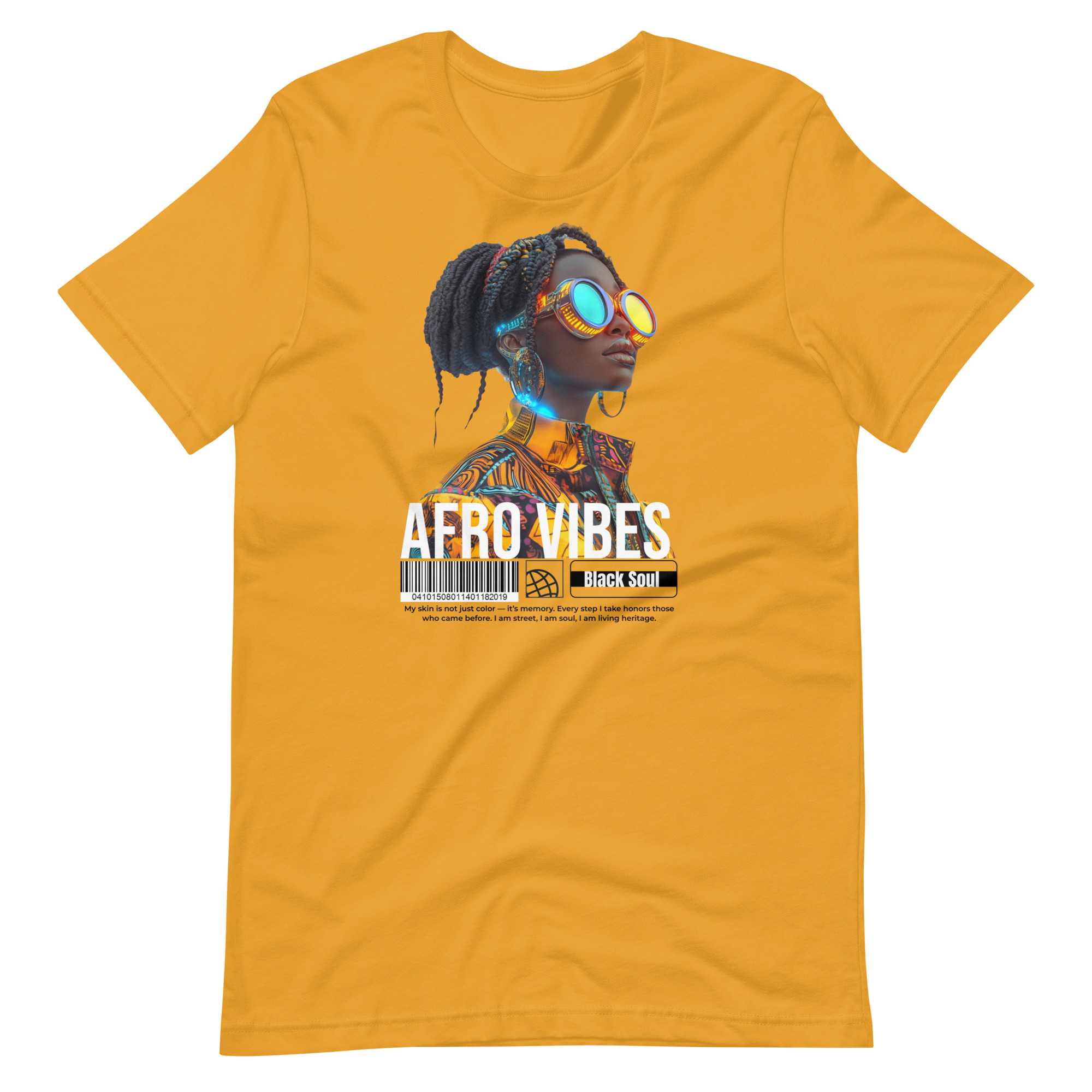Unisex t-shirt (Afro Vibes – Black Soul) - Image 4