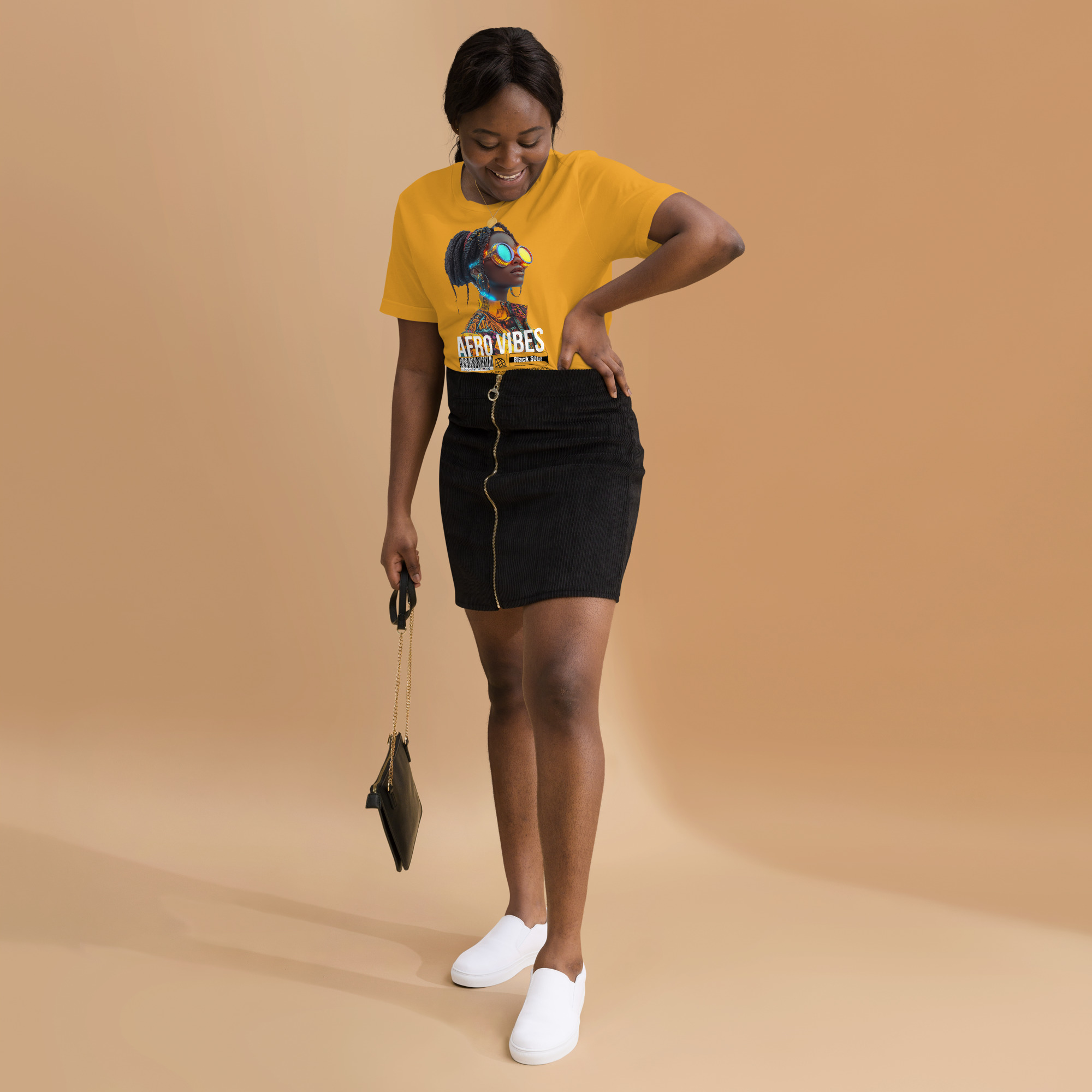 Unisex t-shirt (Afro Vibes – Black Soul) - Image 2