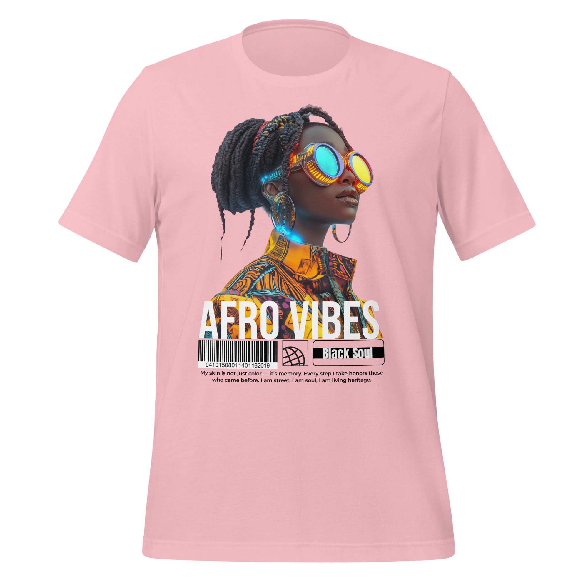 Unisex t-shirt (Afro Vibes – Black Soul) - Image 10