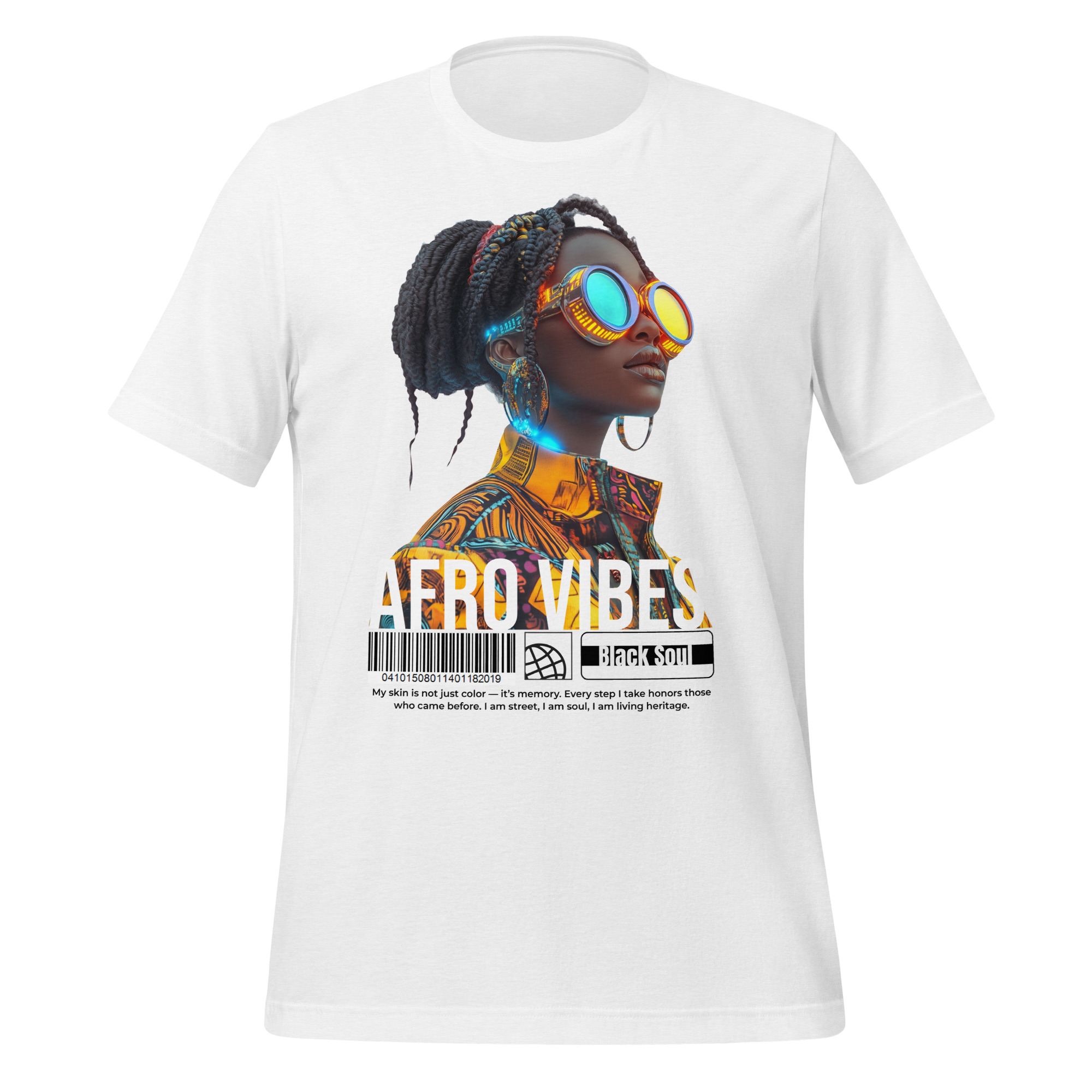Unisex t-shirt (Afro Vibes – Black Soul) - Image 12