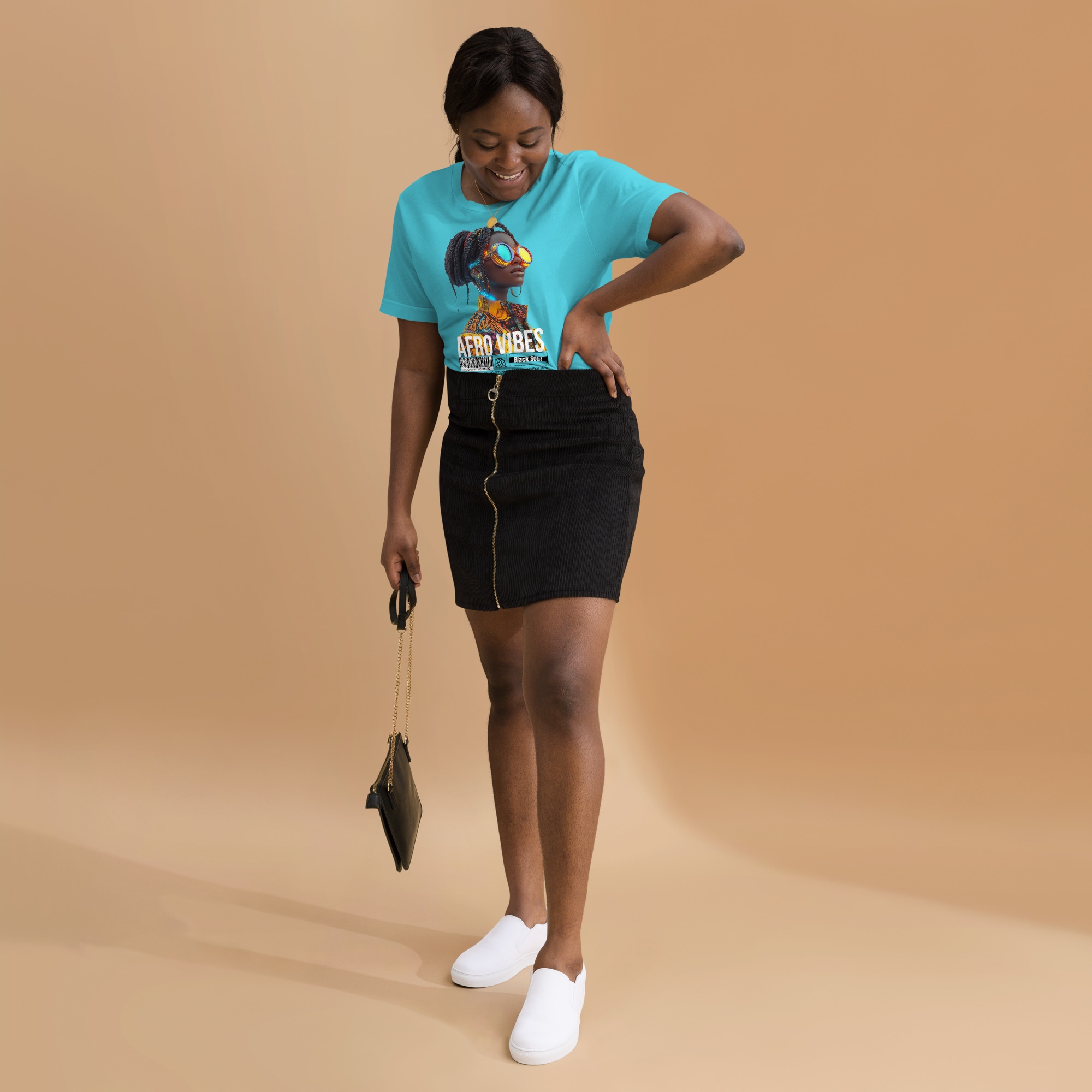 Unisex t-shirt (Afro Vibes – Black Soul) - Image 3