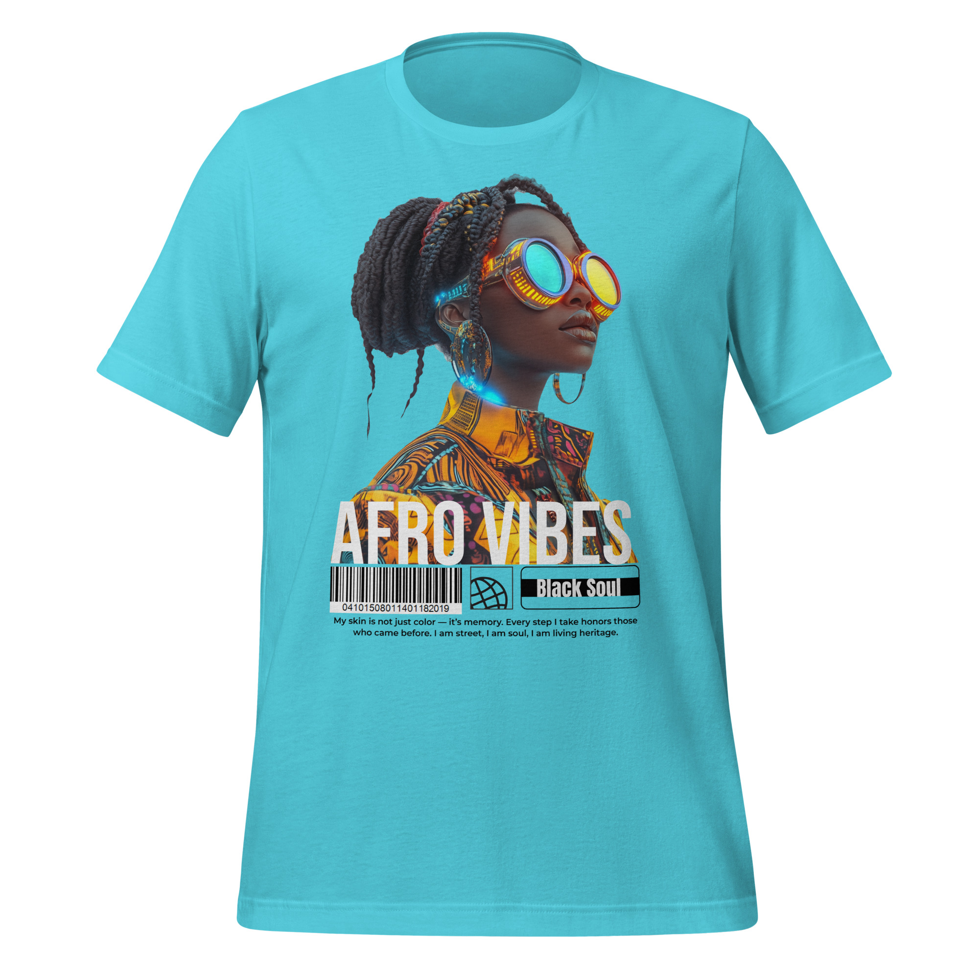 Unisex t-shirt (Afro Vibes – Black Soul) - Image 9