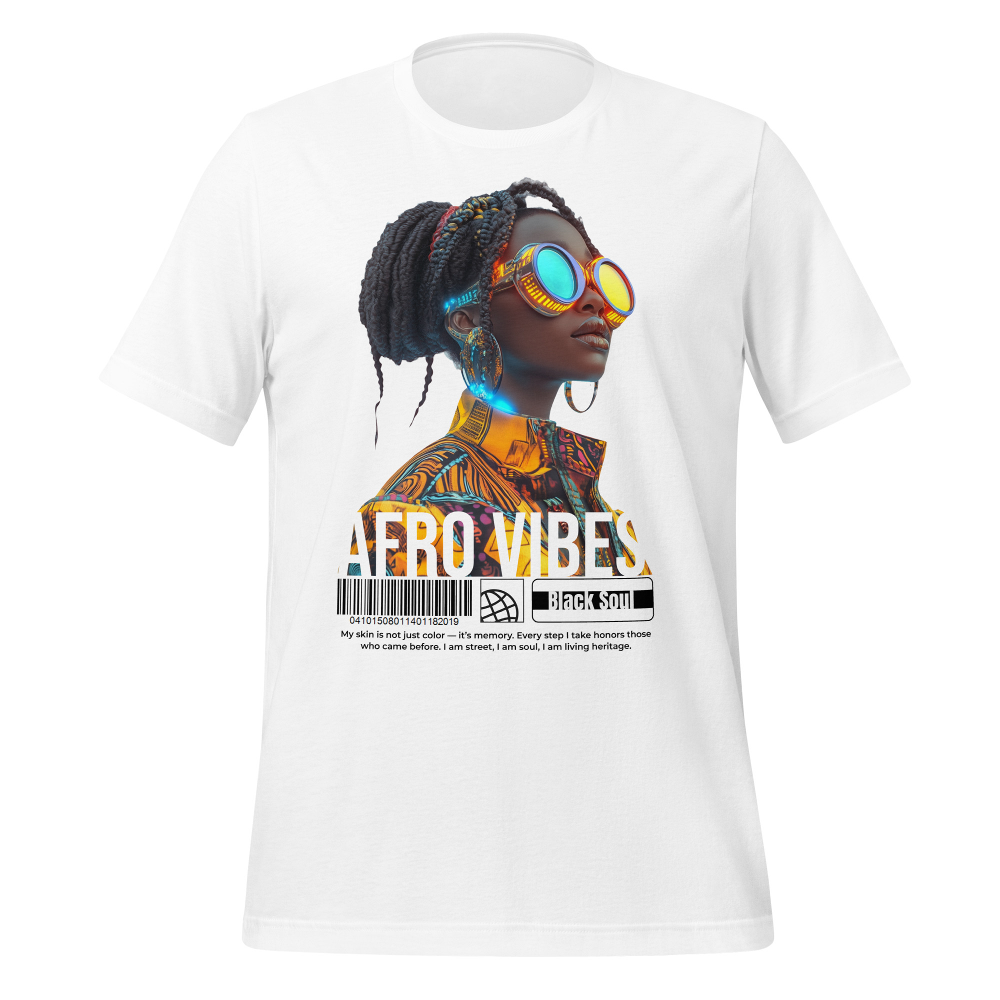 Unisex t-shirt (Afro Vibes – Black Soul) - Image 14