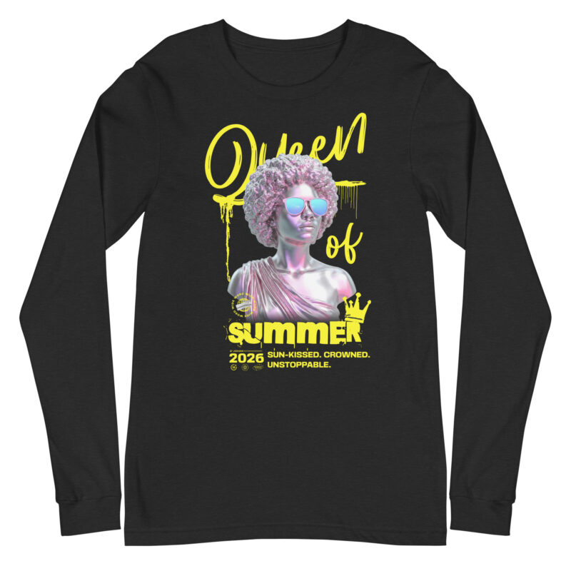 Queen of Summer – Afrocentric Streetwear Graphic Tee - Unisex Long Sleeve Tee