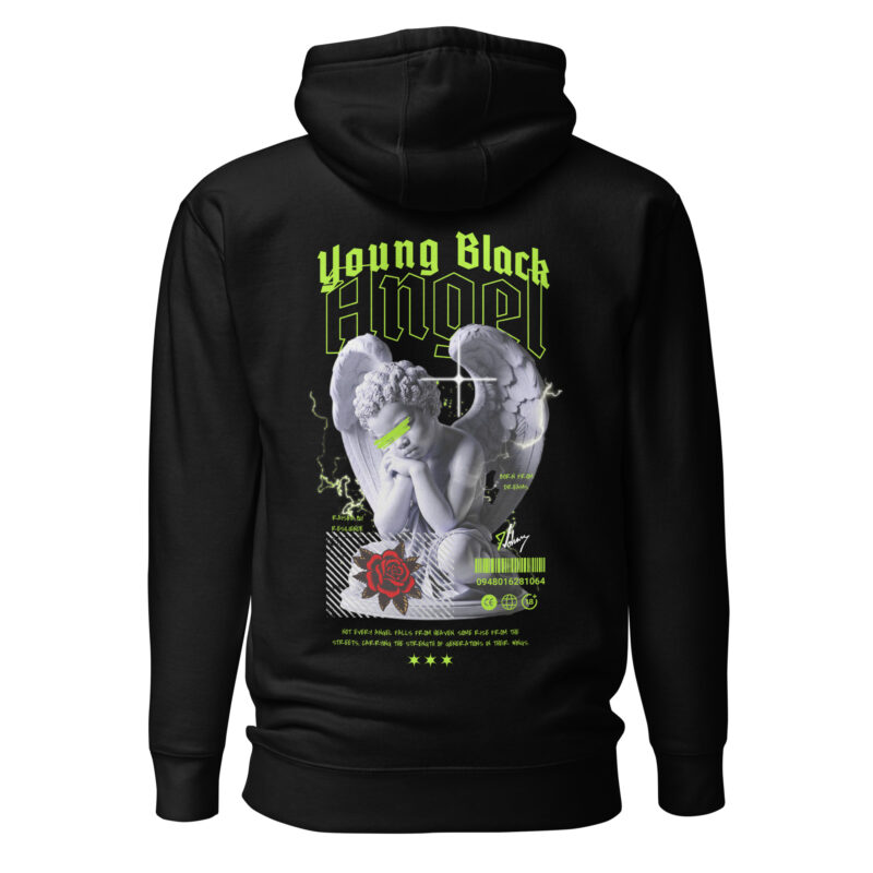 Young Black Angel – Heritage & Resilience Streetwear Design -Unisex Hoodie