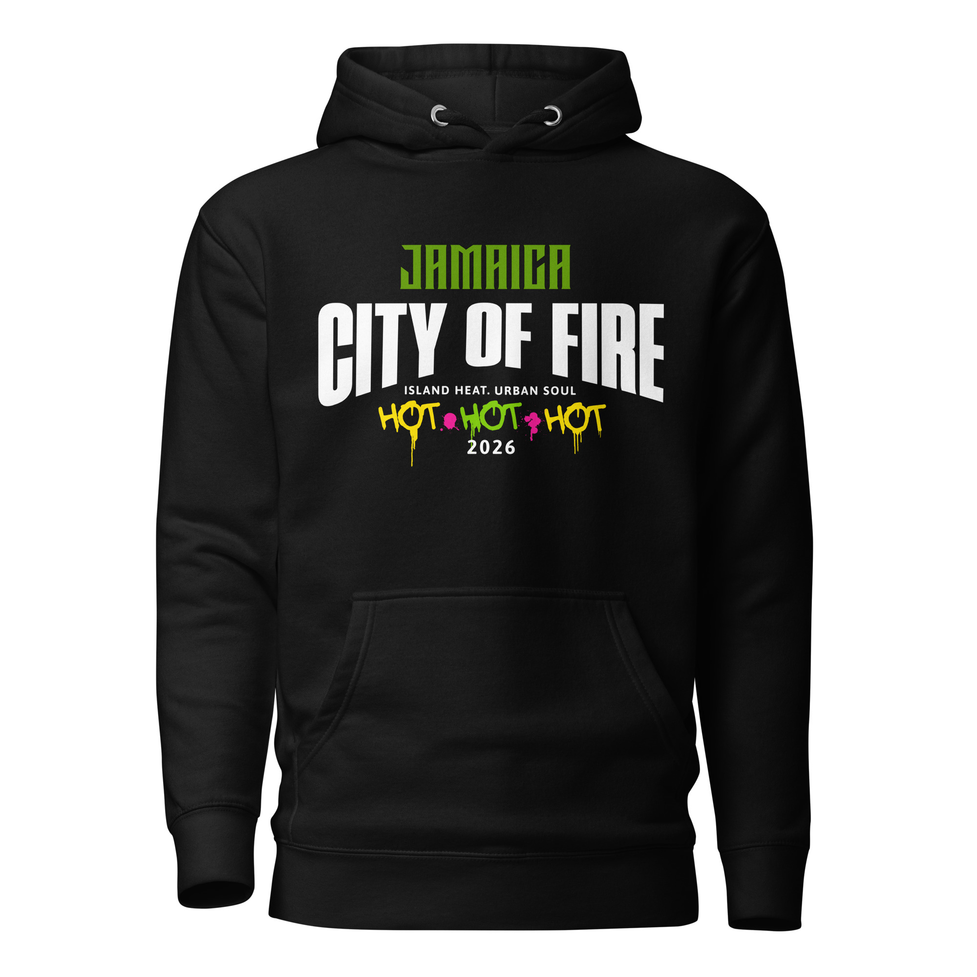 Jamaica City of Fire – Island Heat Urban Soul Premium Hoodie - Unisex Hoodie