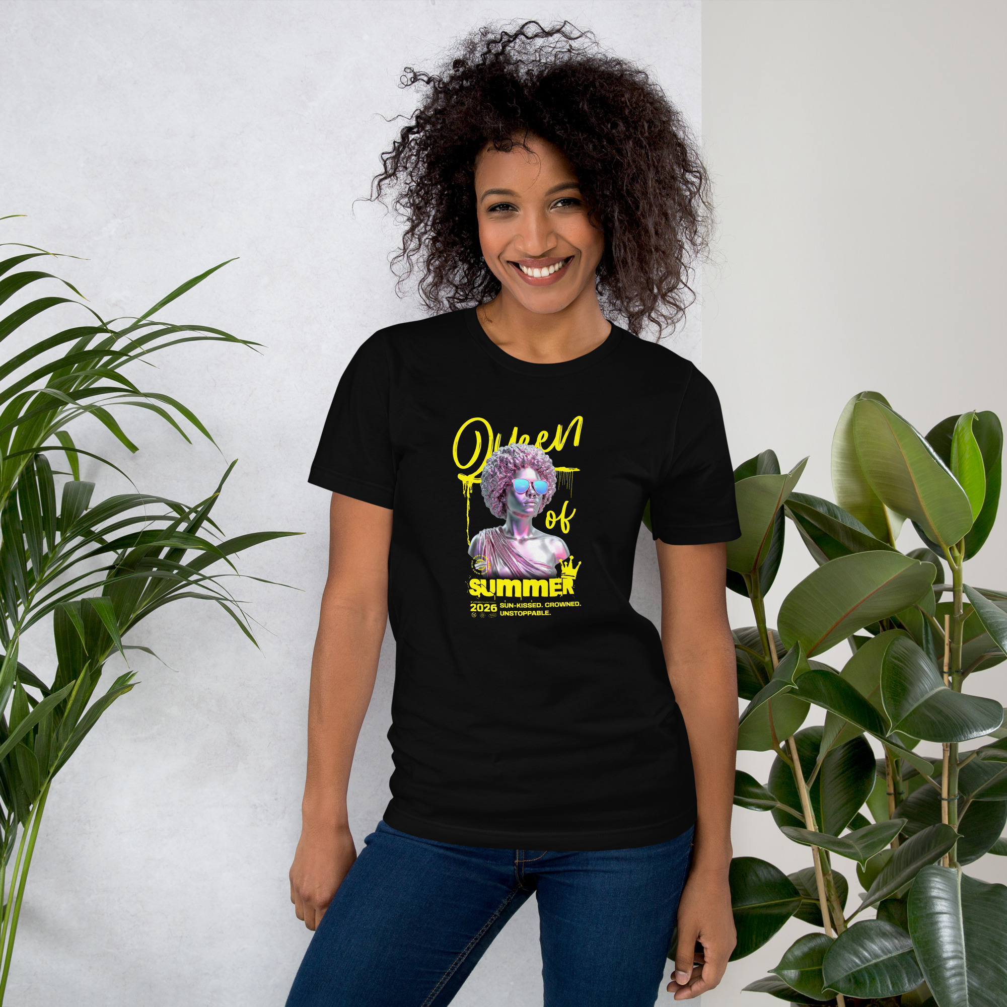 Queen of Summer – Afrocentric Streetwear Graphic - Tee Unisex t-shirt - Image 2