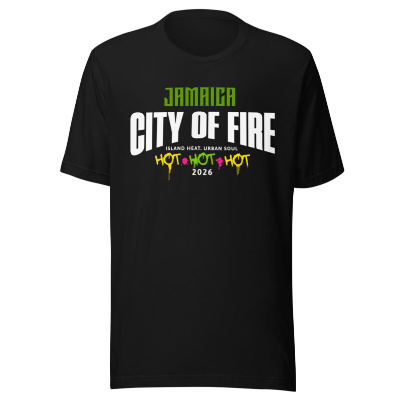 Jamaica City of Fire – Caribbean Streetwear Graphic Tee - Unisex t-shirt