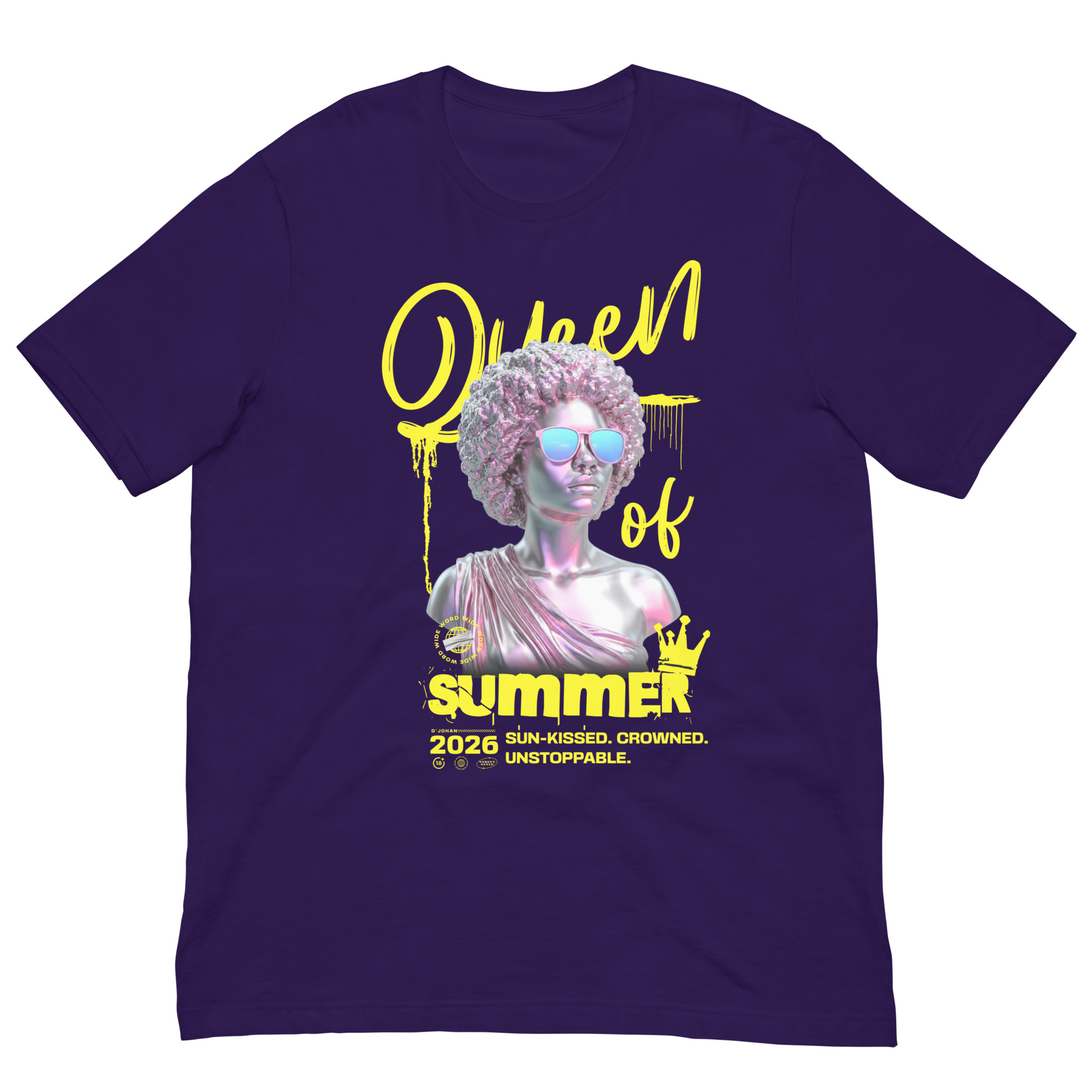 Queen of Summer – Afrocentric Streetwear Graphic - Tee Unisex t-shirt - Image 4