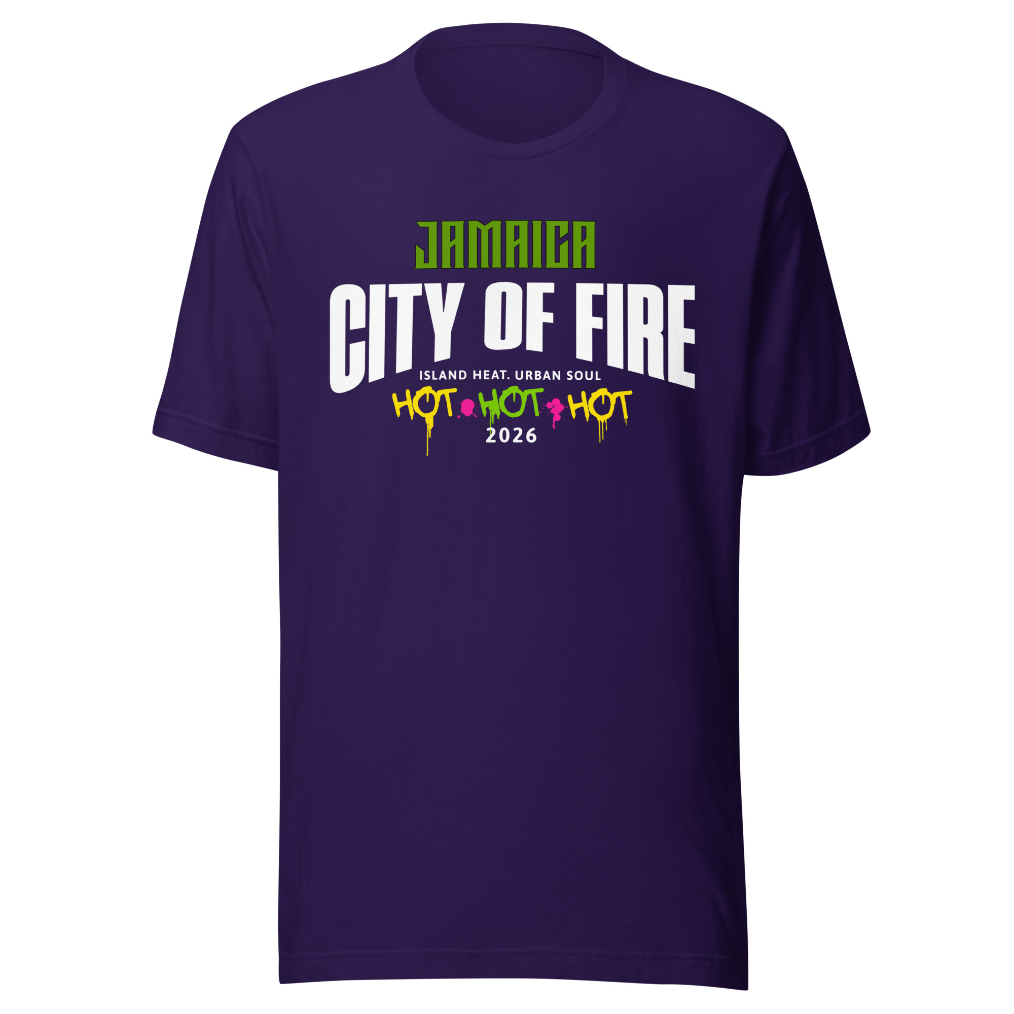 Jamaica City of Fire – Caribbean Streetwear Graphic Tee - Unisex t-shirt - Image 5