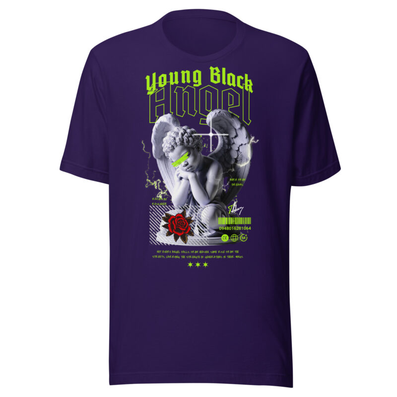 Young Black Angel – Heritage & Resilience Streetwear Design - Unisex t-shirt