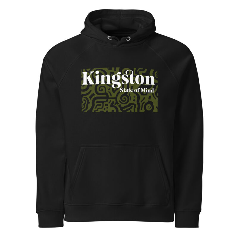 Kingston State of Mind . Unisex eco raglan hoodie