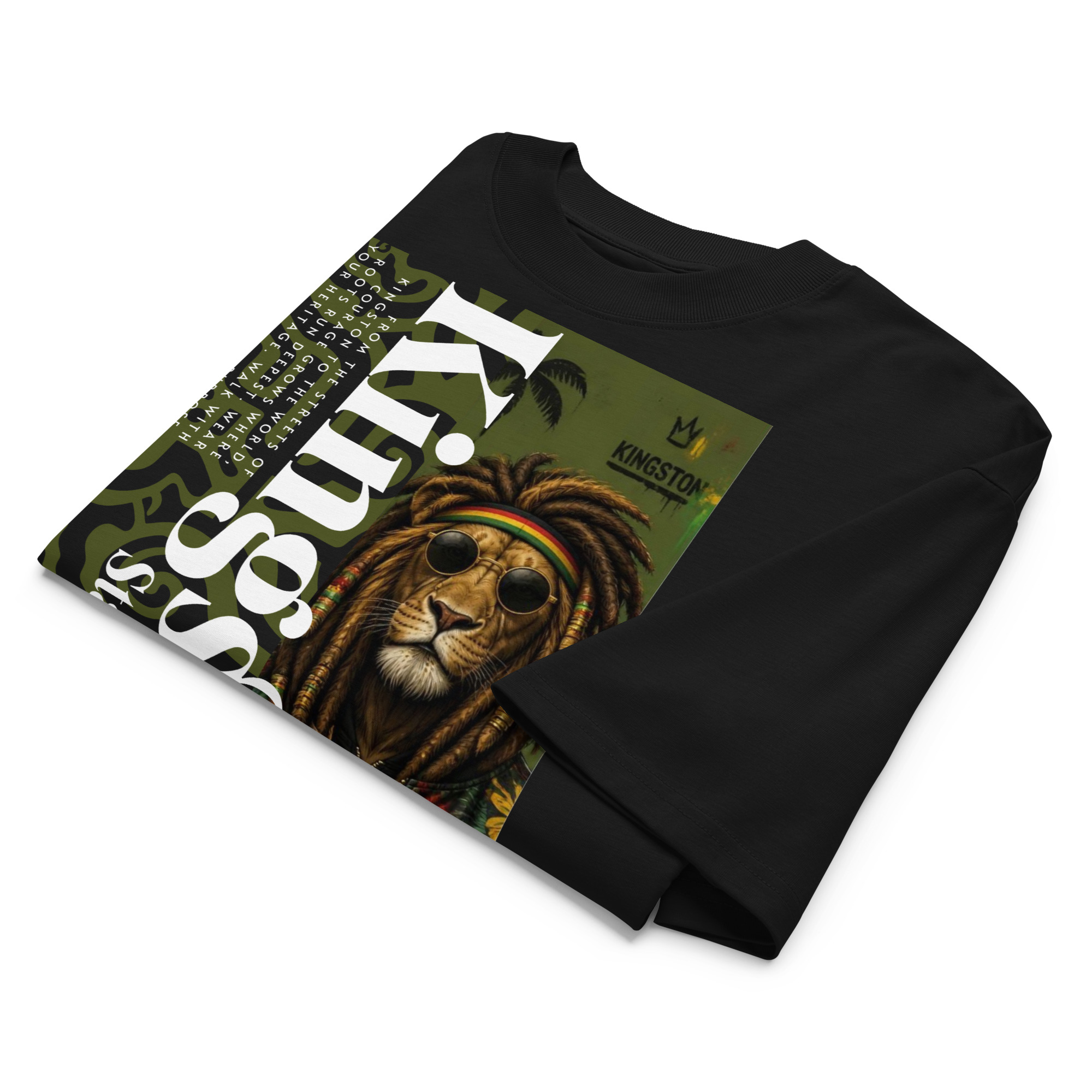 Kingston State of Mind – Jamaican Lion Urban Streetwear T-Shirt | Streetwear With Purpose - Image 2
