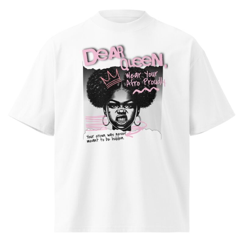 Dear Queen – Organic Oversized High Neck T-Shirt | Afro Pride Streetwear