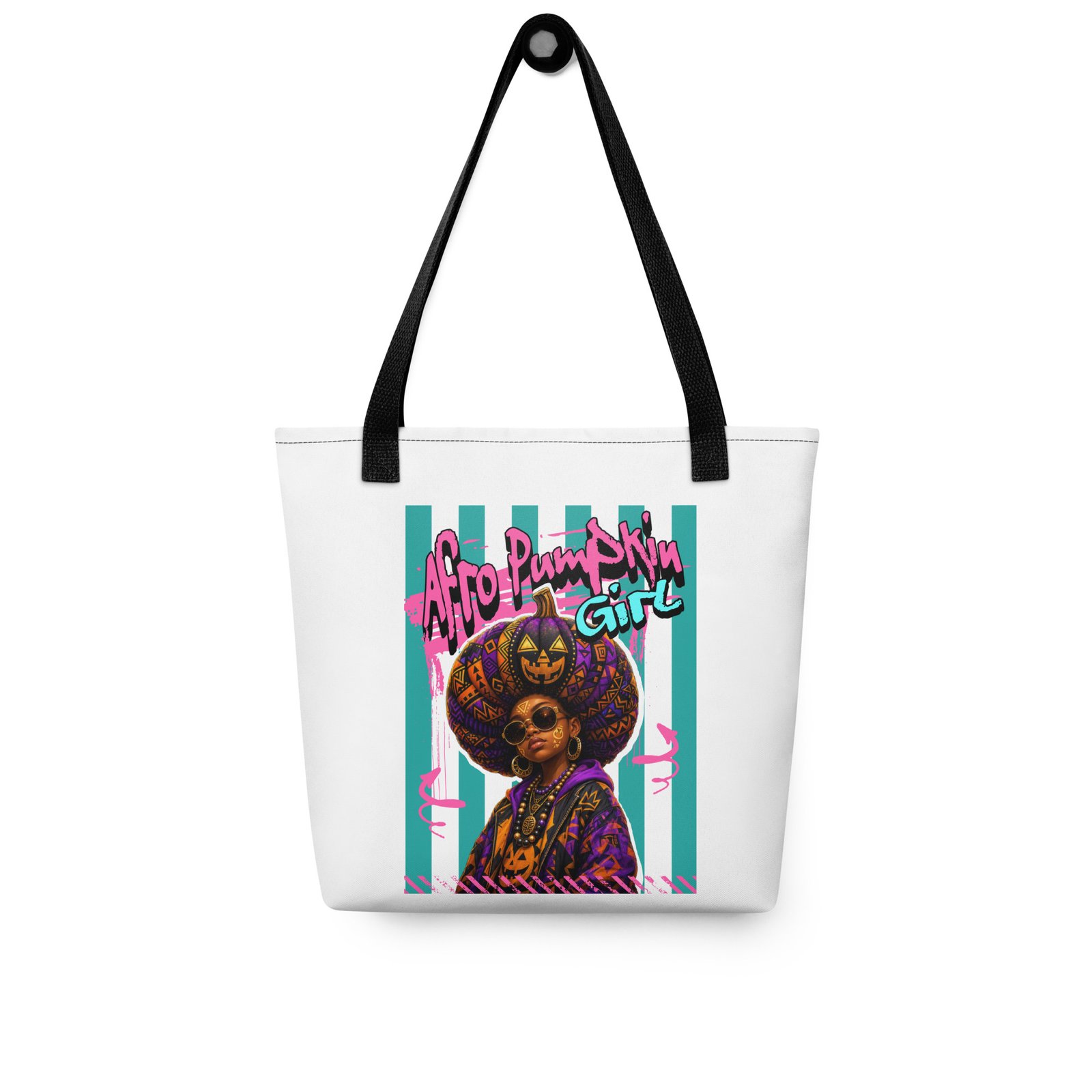 Afro Punk Skin – African-Inspired Halloween Art | All-Over Print Tote Bag - Image 3