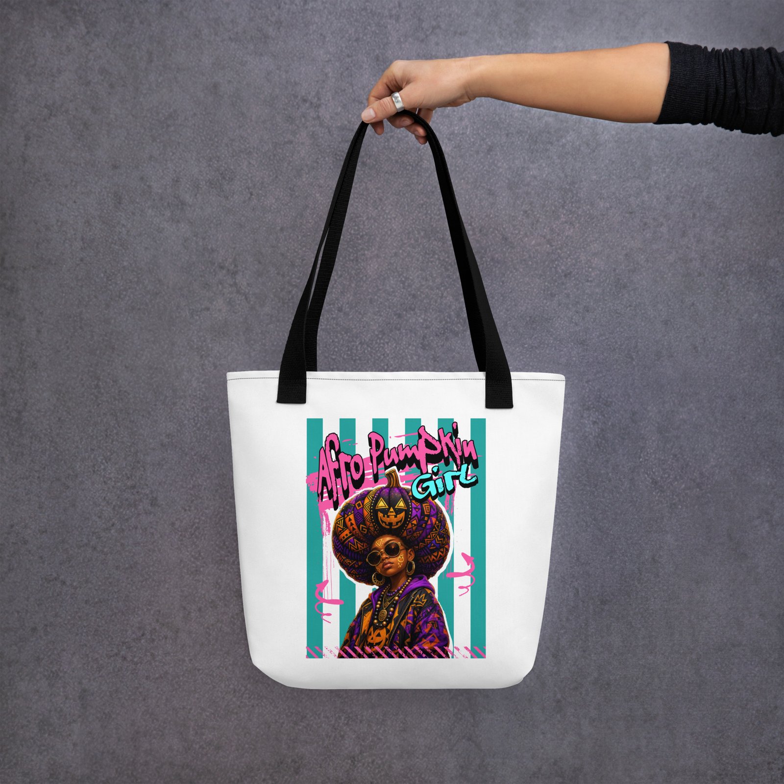 Afro Punk Skin – African-Inspired Halloween Art | All-Over Print Tote Bag - Image 5