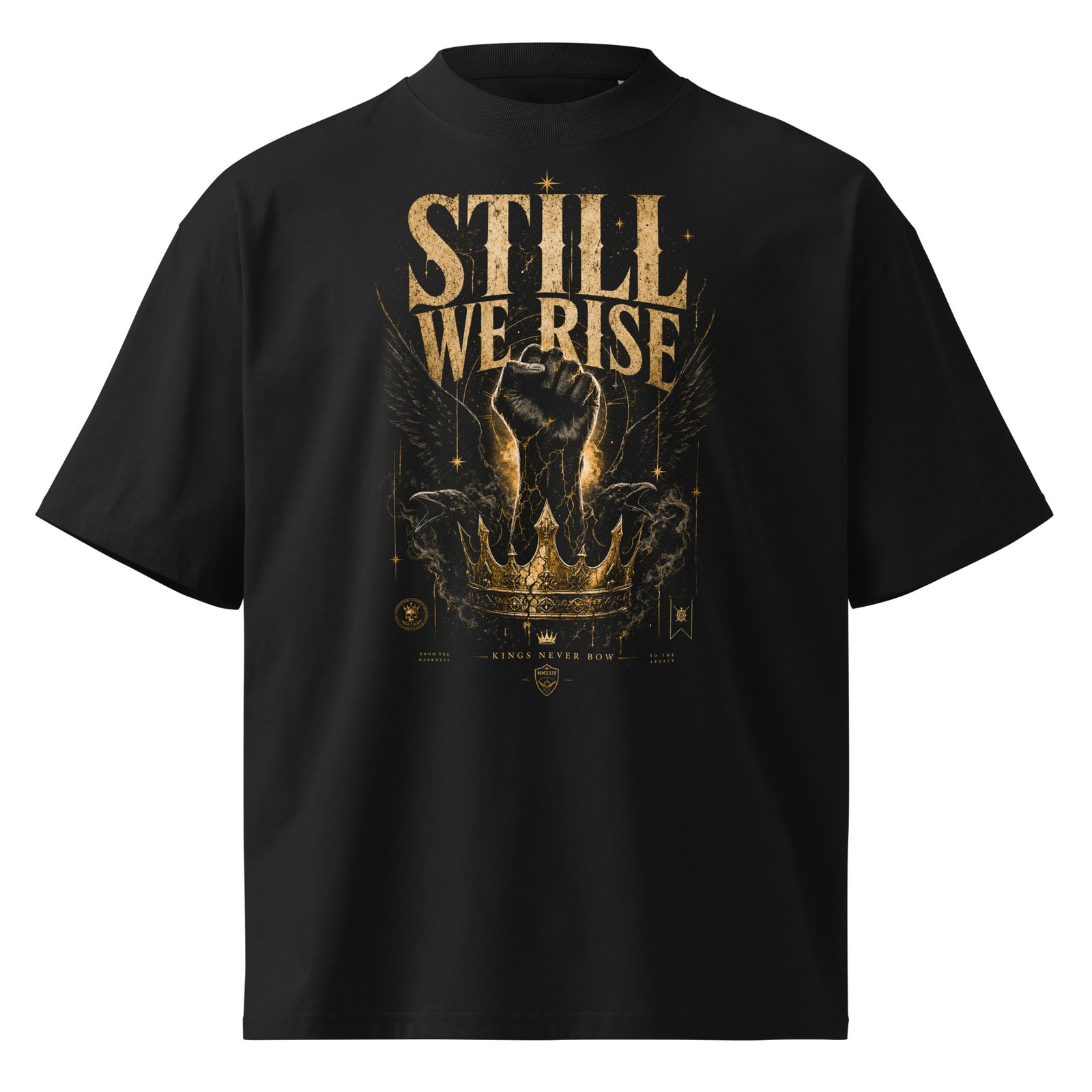 Still We Rise Oversized High Neck T-Shirt – Dark Edition MMXXIV
