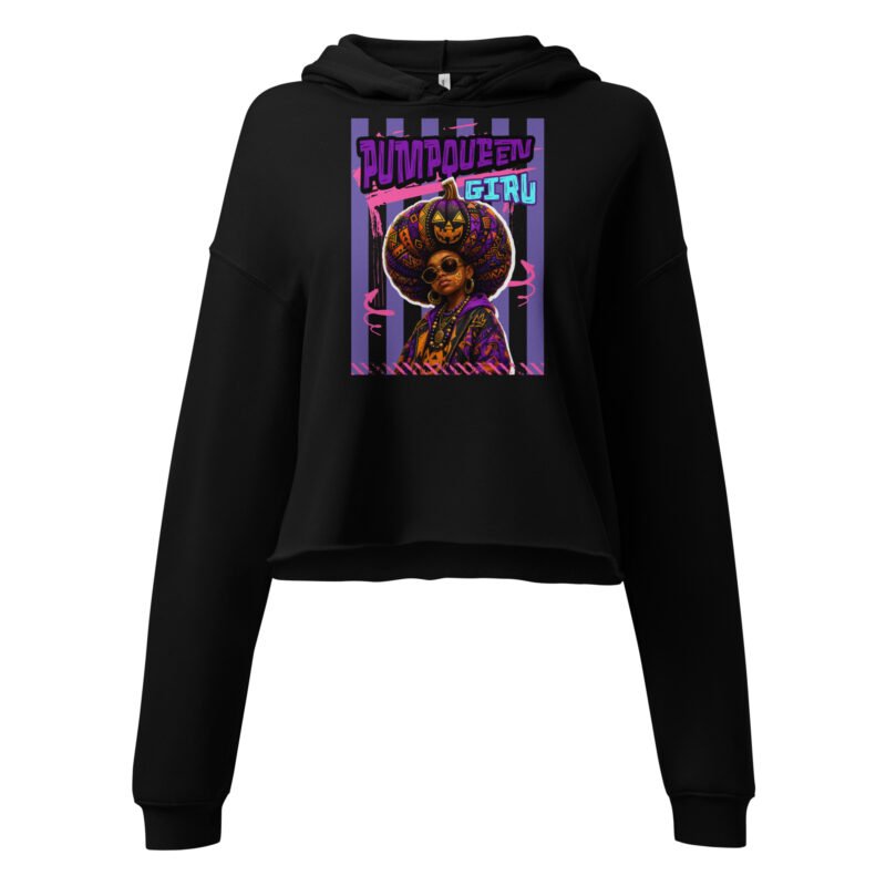PUMPKIN QUEEN GIRL – Afro Halloween Streetwear | Crop Hoodie
