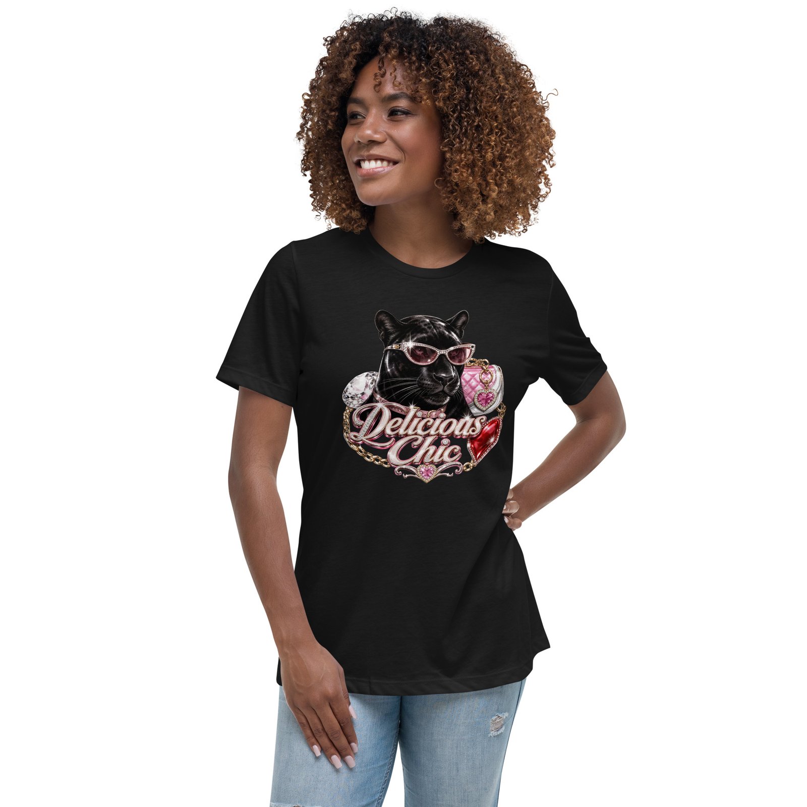 Delicious Chic – Black Panther Luxury Streetwear Graphic T-Shirt - Image 5